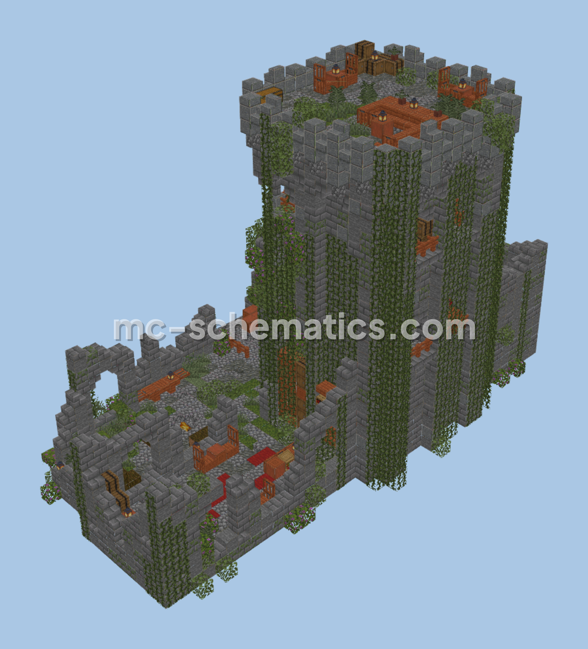Forgotten Bastion Ruins Minecraft schematic preview