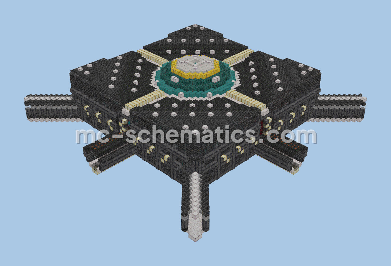 Four Biome Nether Hub Minecraft schematic