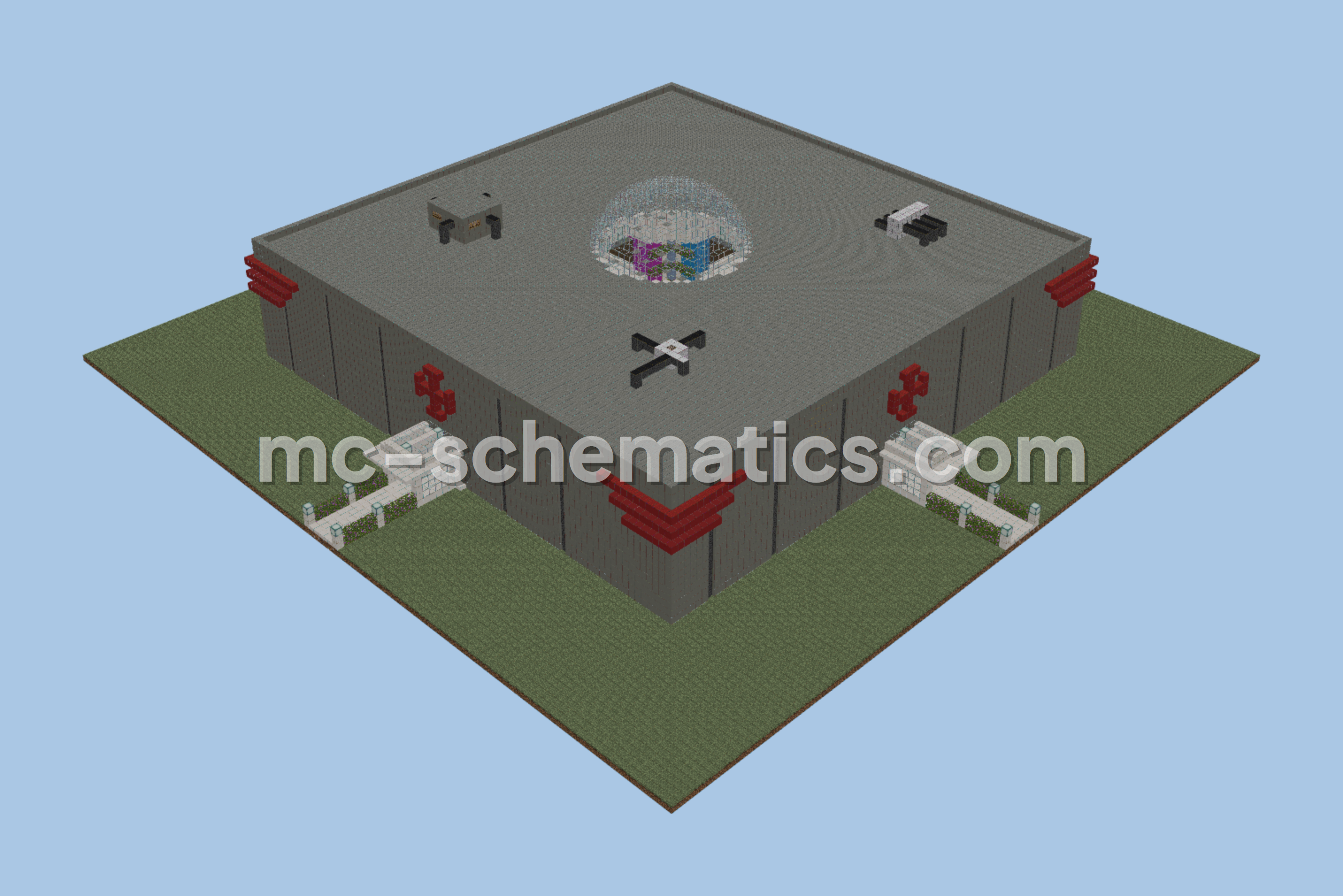 Four Hammer Shopping Mall Minecraft schematic preview