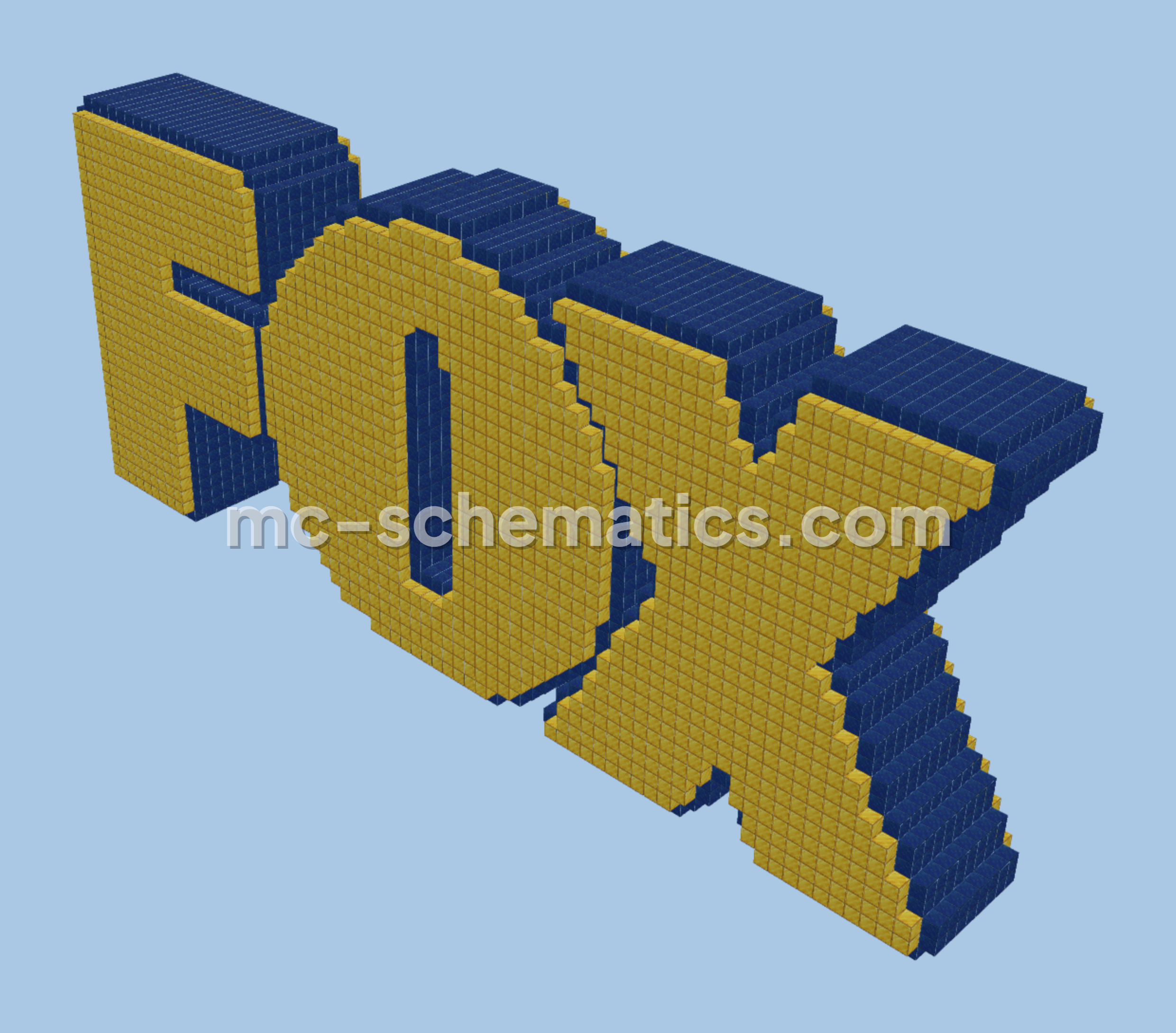 Fox Emblem Build Minecraft schematic preview