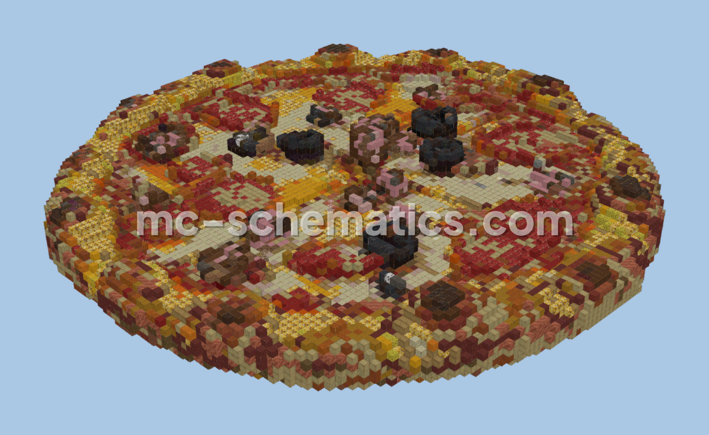Funny Pizza Build Minecraft schematic preview
