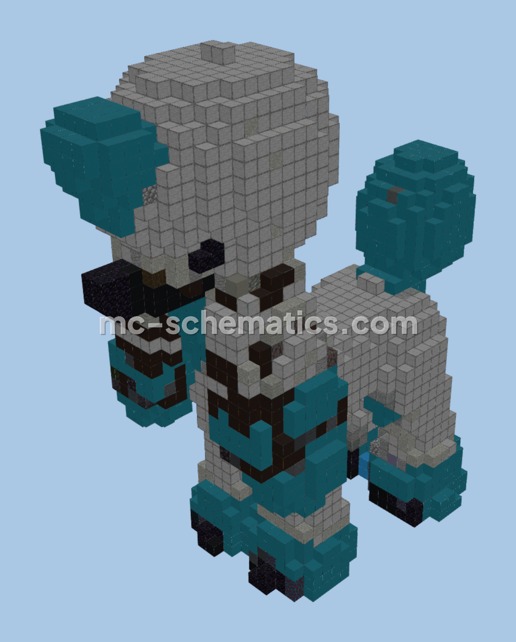 Furfrou La Reine Pokemon House Minecraft schematic preview