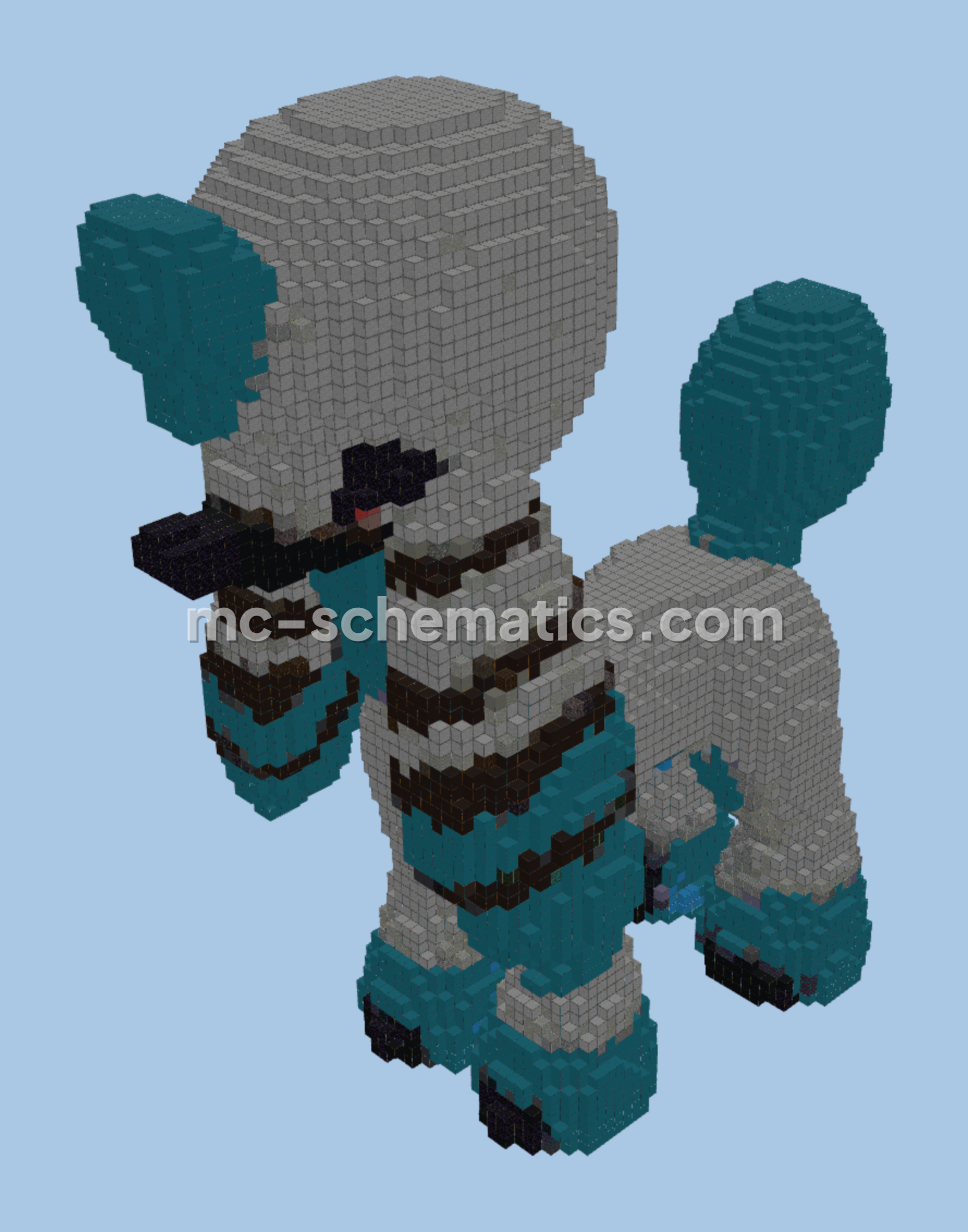 Furfrou La Reine Pokemon Statue Minecraft schematic preview
