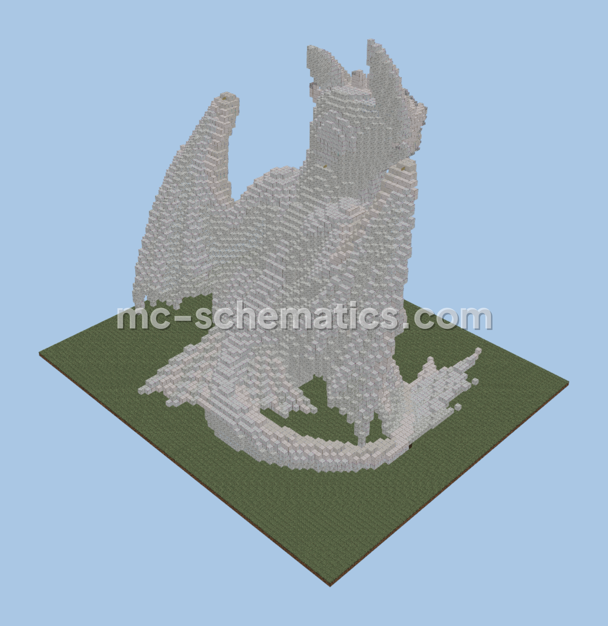 Furia Luminosa Dragon Build Minecraft schematic preview