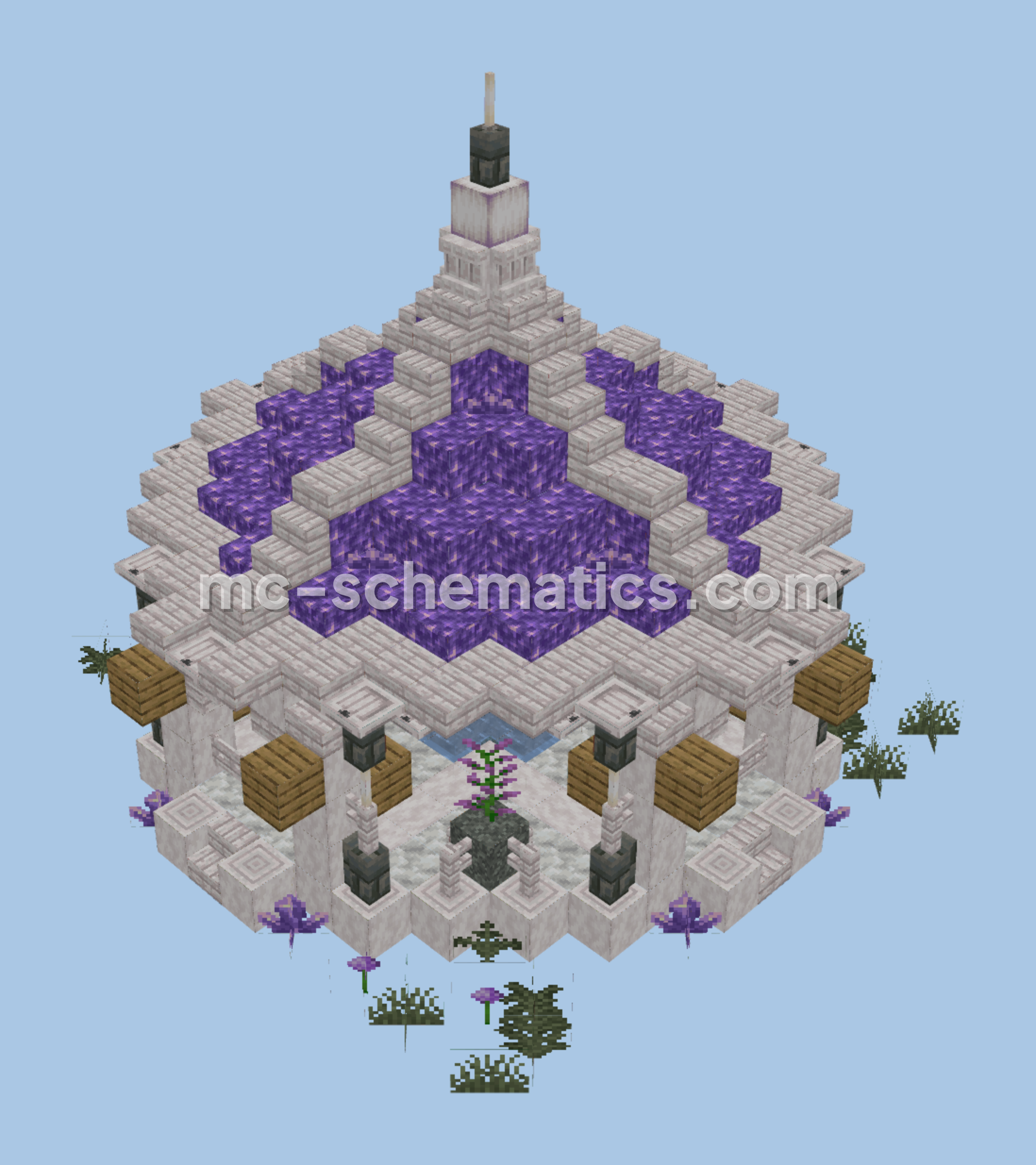 Furnished Magic Gazebo Minecraft schematic preview