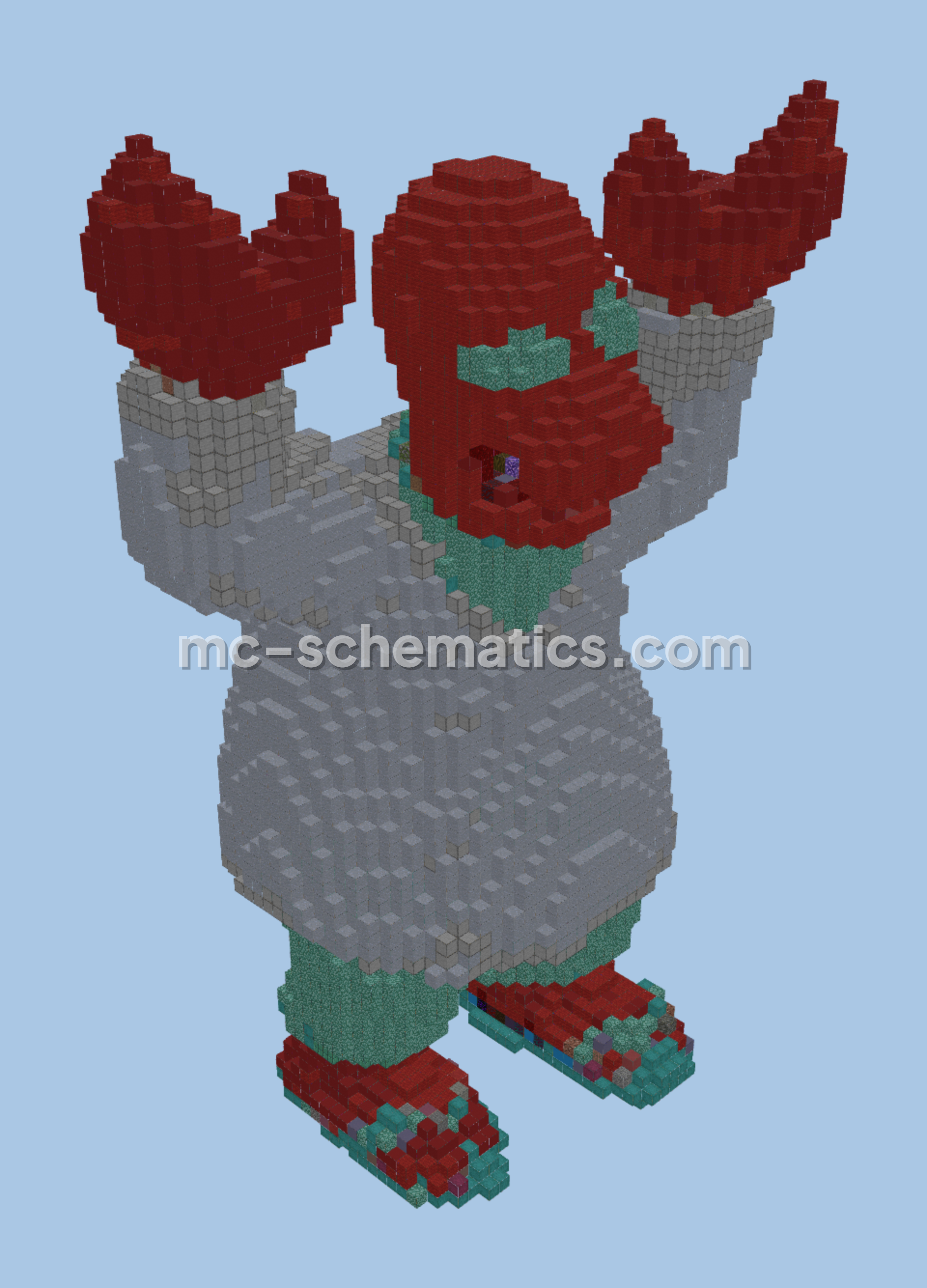 Futurama Dr Zoidberg Sculpture Minecraft schematic preview