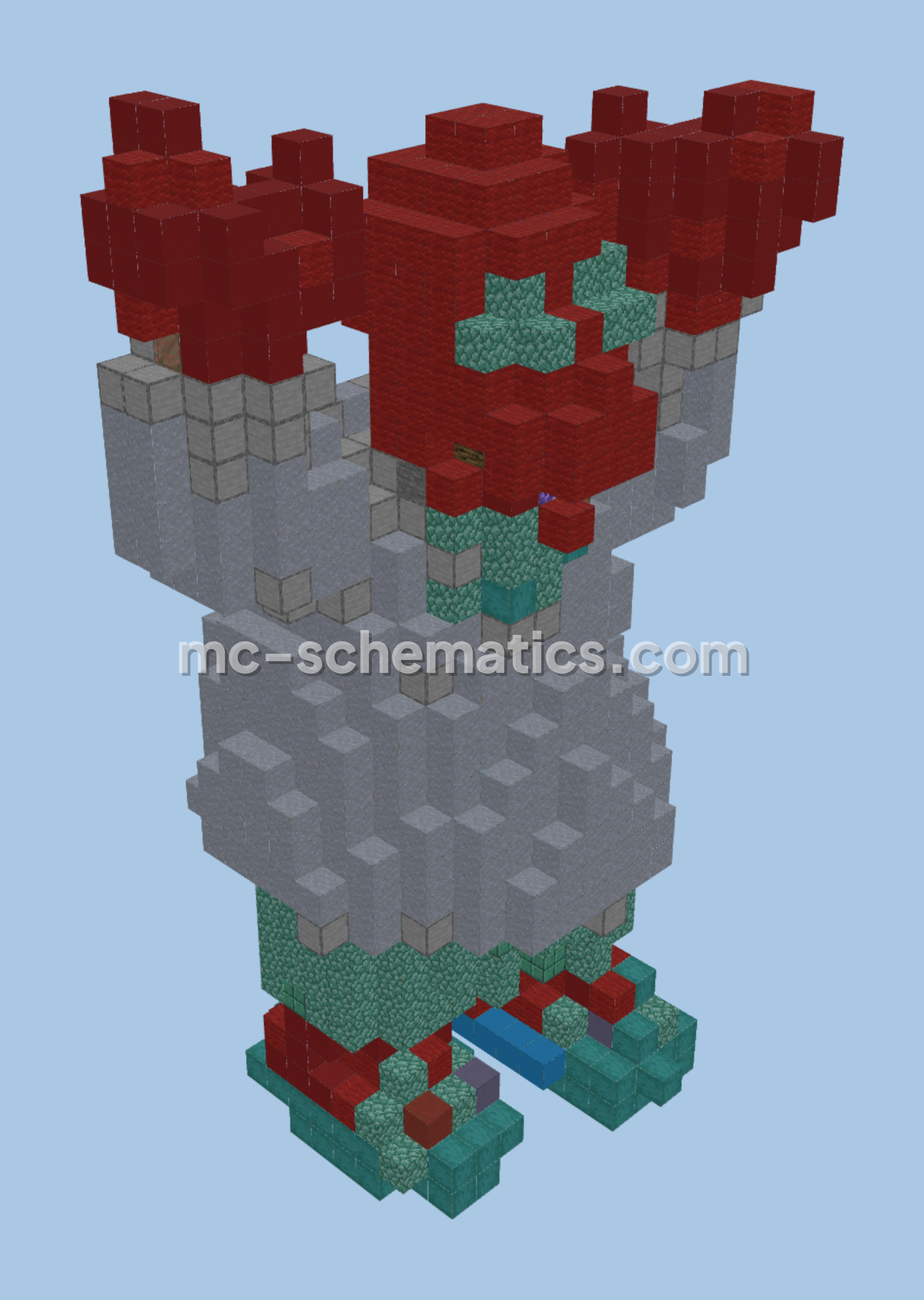 Futurama Dr Zoidberg Statue Minecraft schematic preview