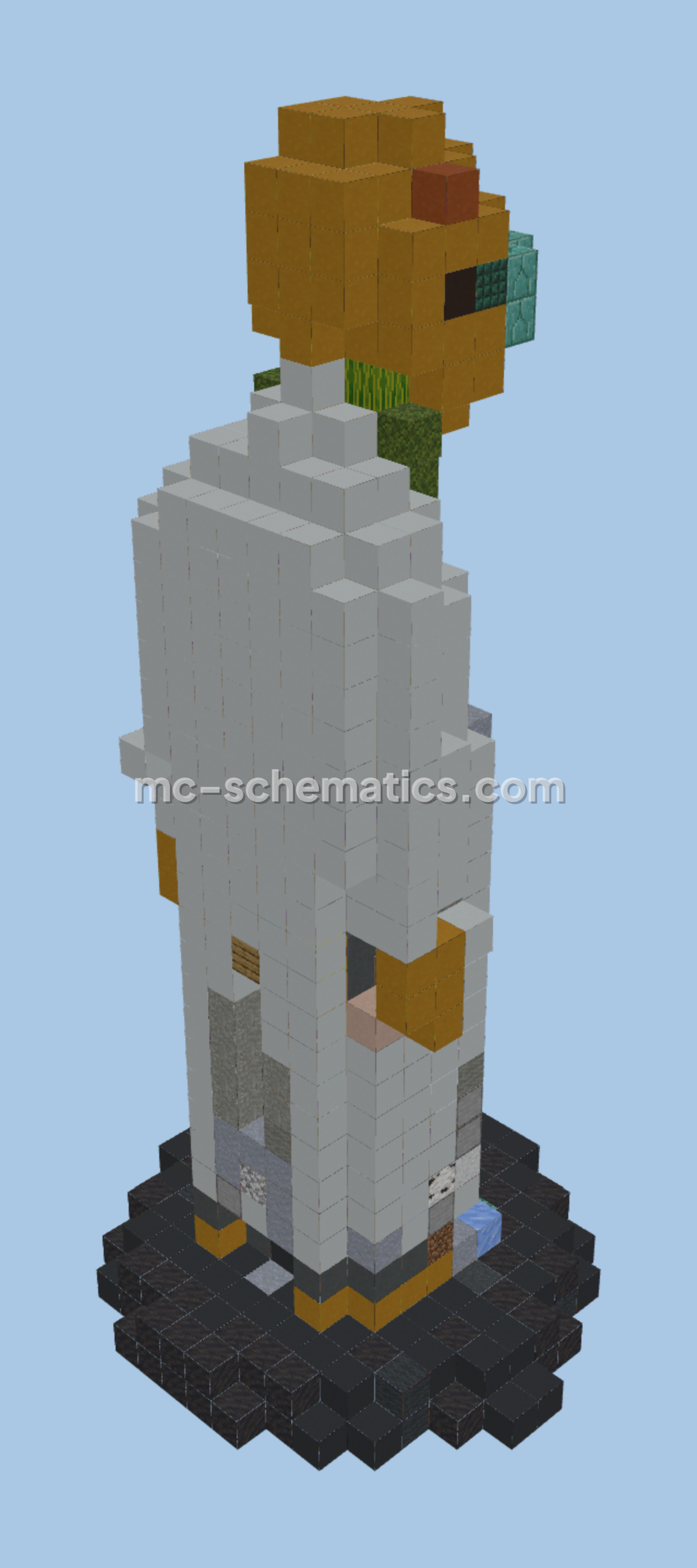 Futurama Professor Farnsworth Small Build Minecraft schematic preview