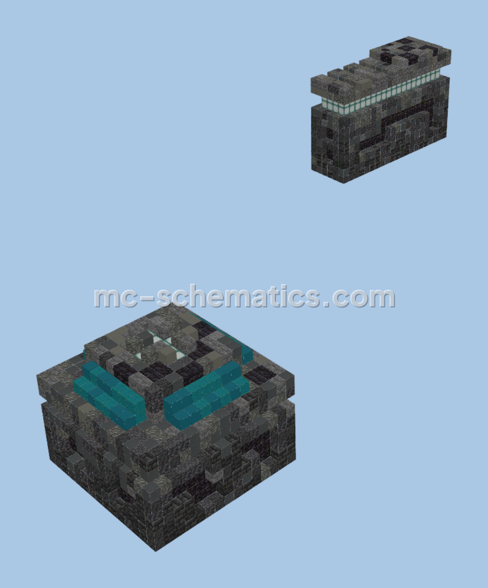 Futuristic Block House Minecraft schematic preview