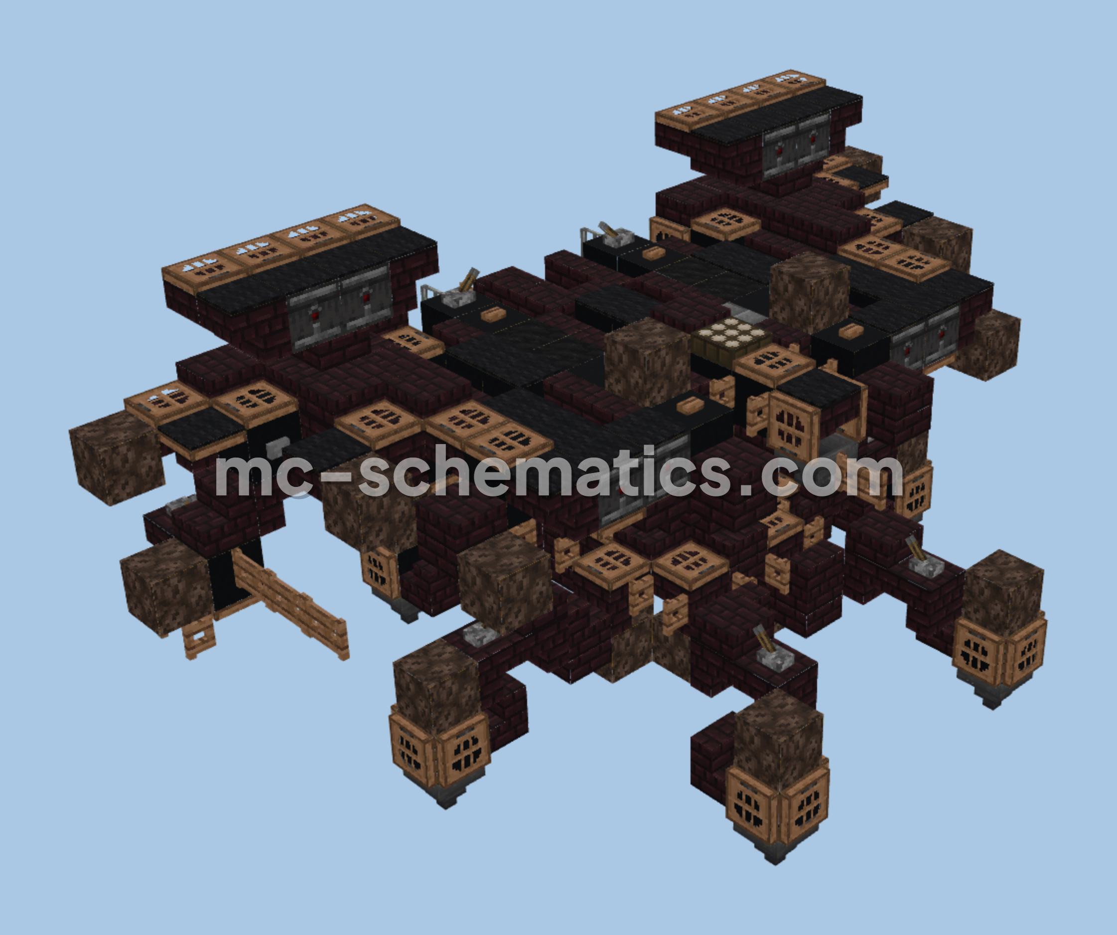 Futuristic Deathbringer Structure Minecraft schematic preview