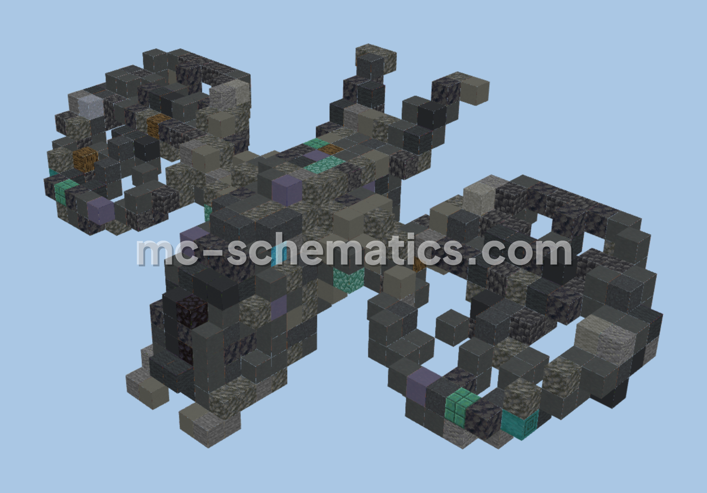 Futuristic Sci-Fi Drone Vehicle Minecraft schematic preview