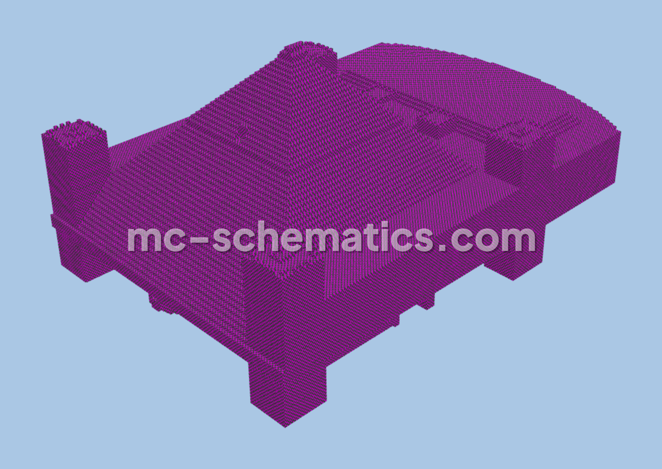 Futuristic Space Station Minecraft schematic preview
