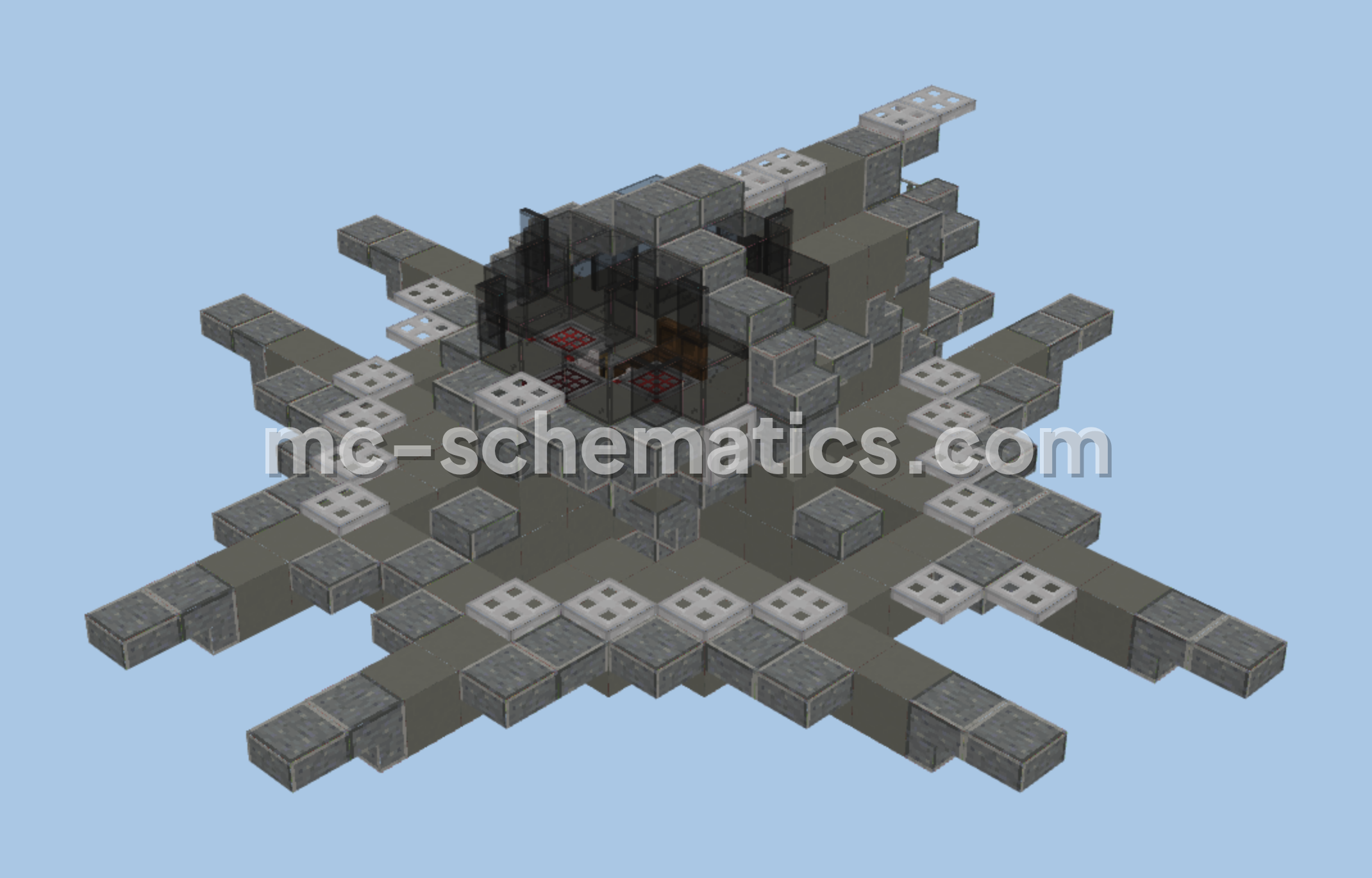 Futuristic UFO Structure Minecraft schematic