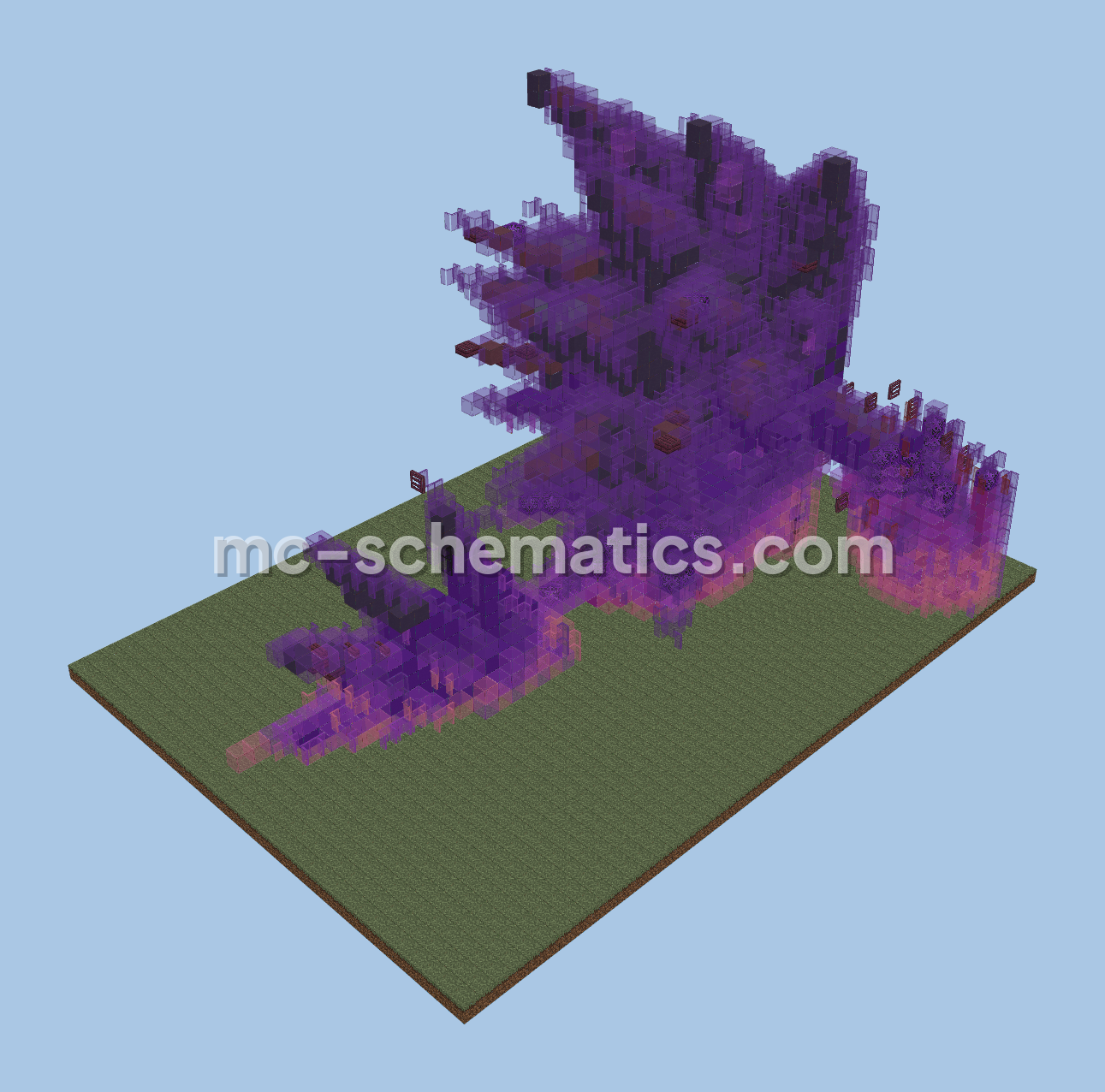 Gengar Nether Portal Build Minecraft schematic
