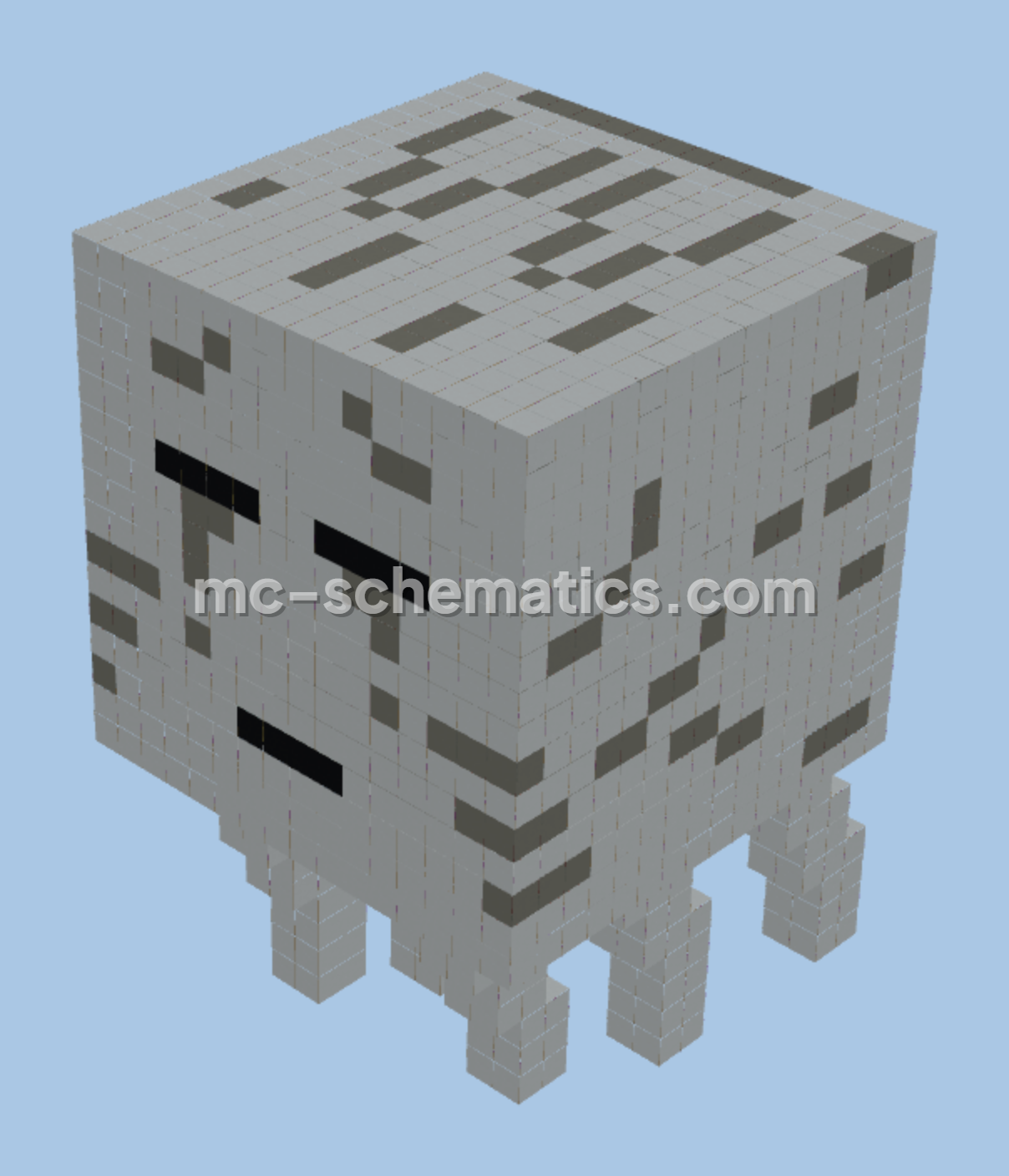 Ghast Statue Build Minecraft schematic preview