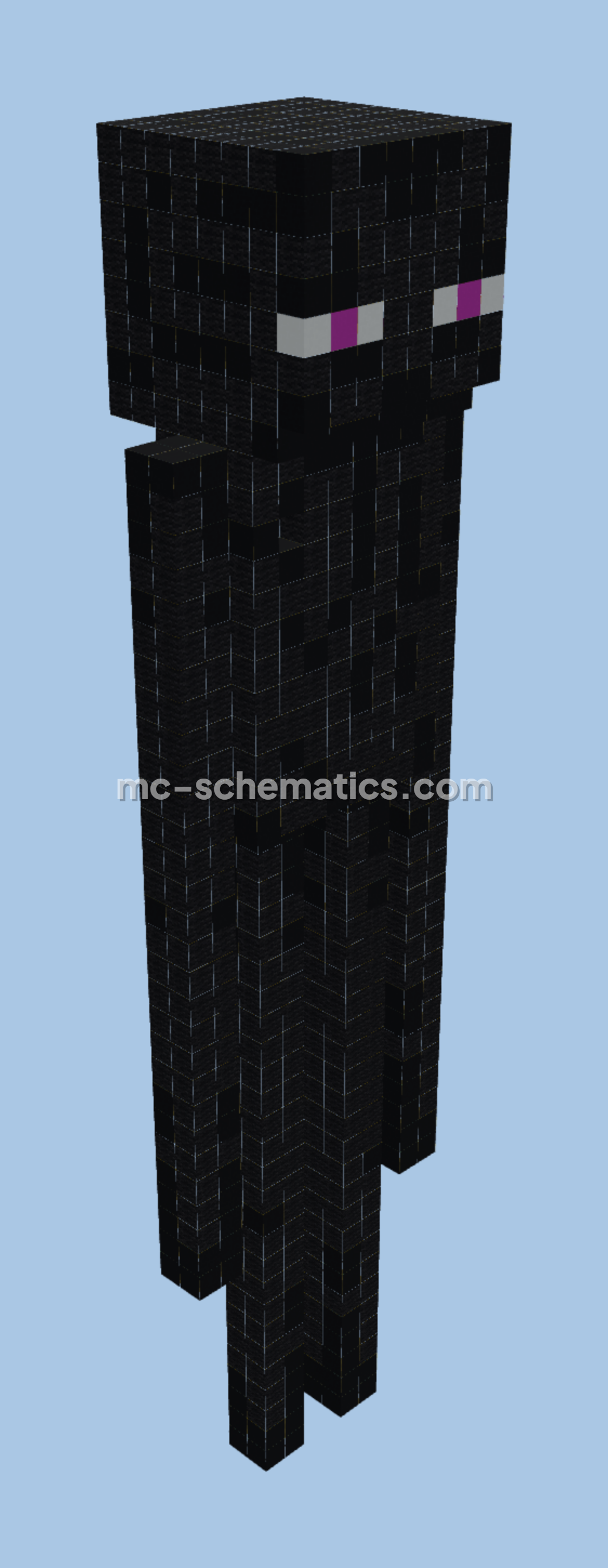 Giant Enderman Statue Minecraft schematic preview