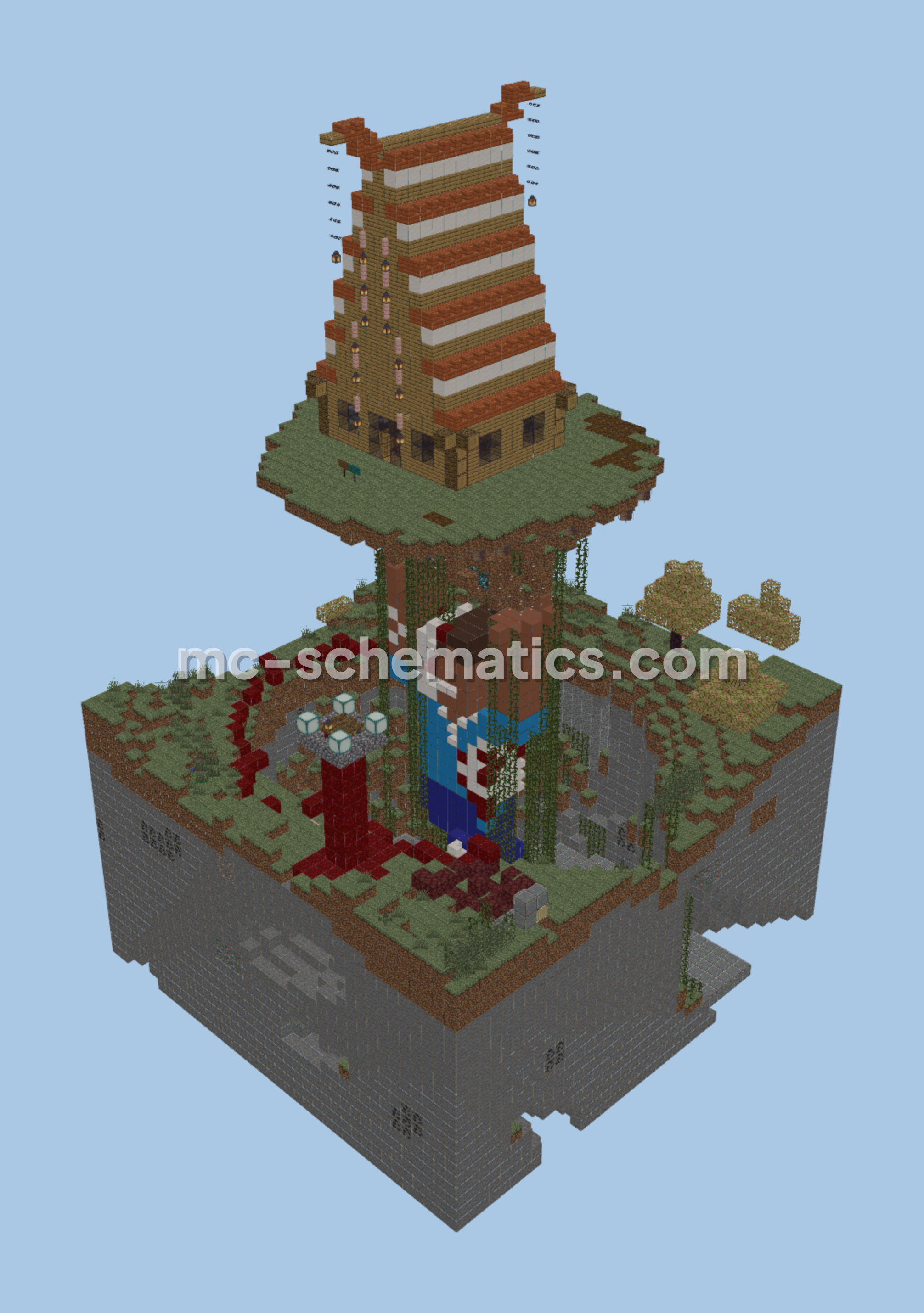 Giant Herobrine Statue Minecraft schematic preview