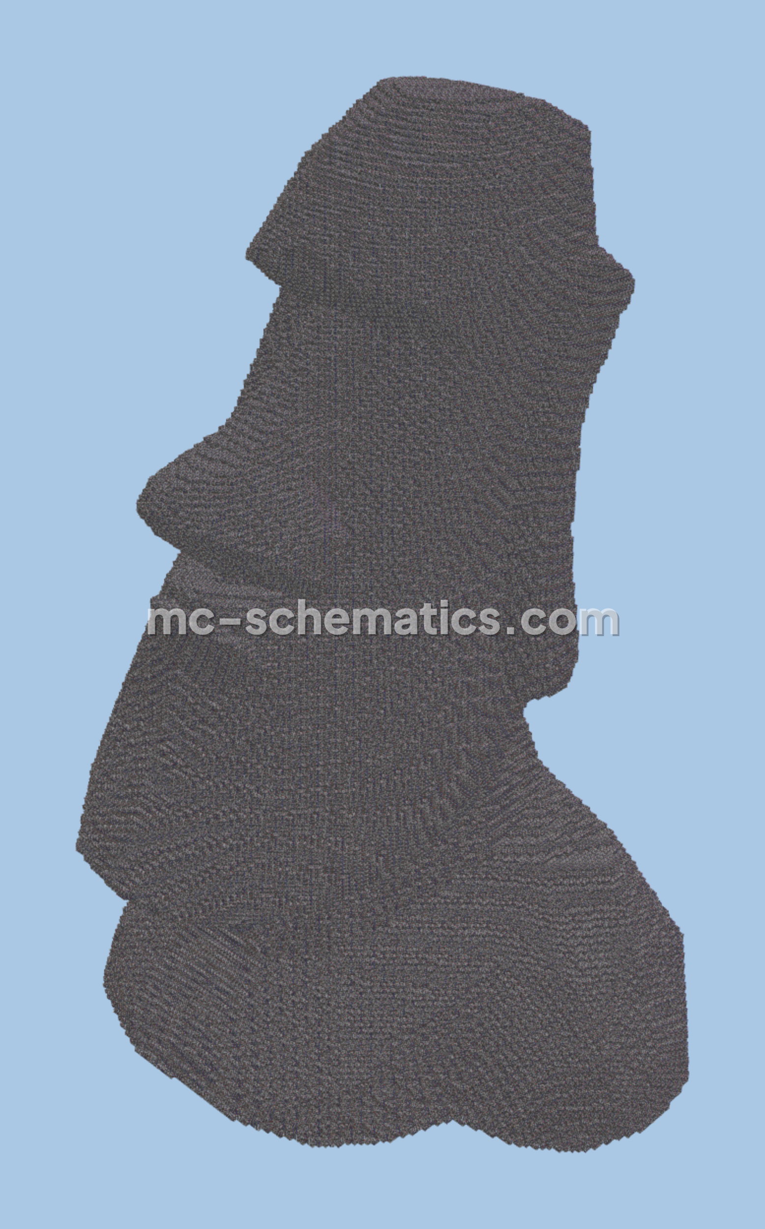 Giant Moai Statue Minecraft schematic preview