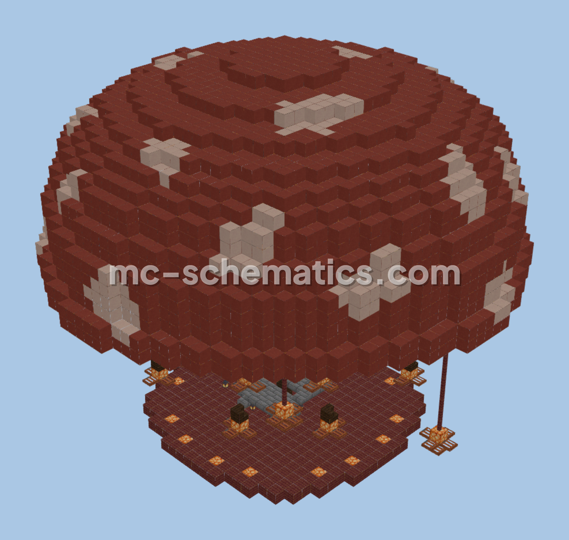 Giant Mushroom House Minecraft schematic preview