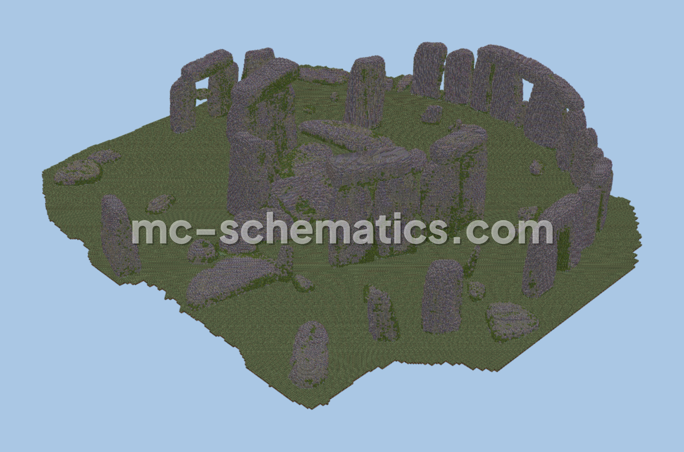 Giant Rock Terrain Minecraft schematic preview