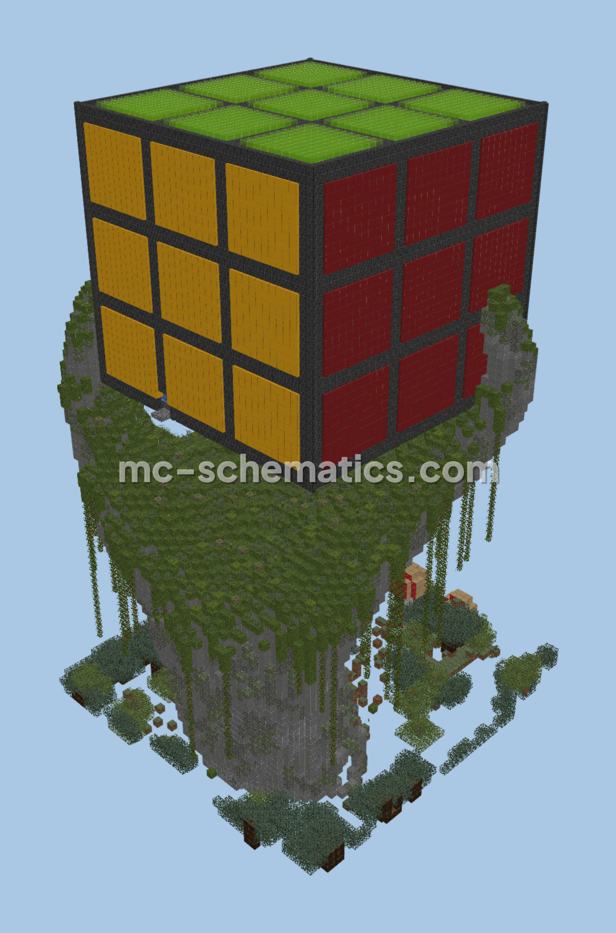 Giant Rubik Cube Iron Farm Schematic Minecraft schematic