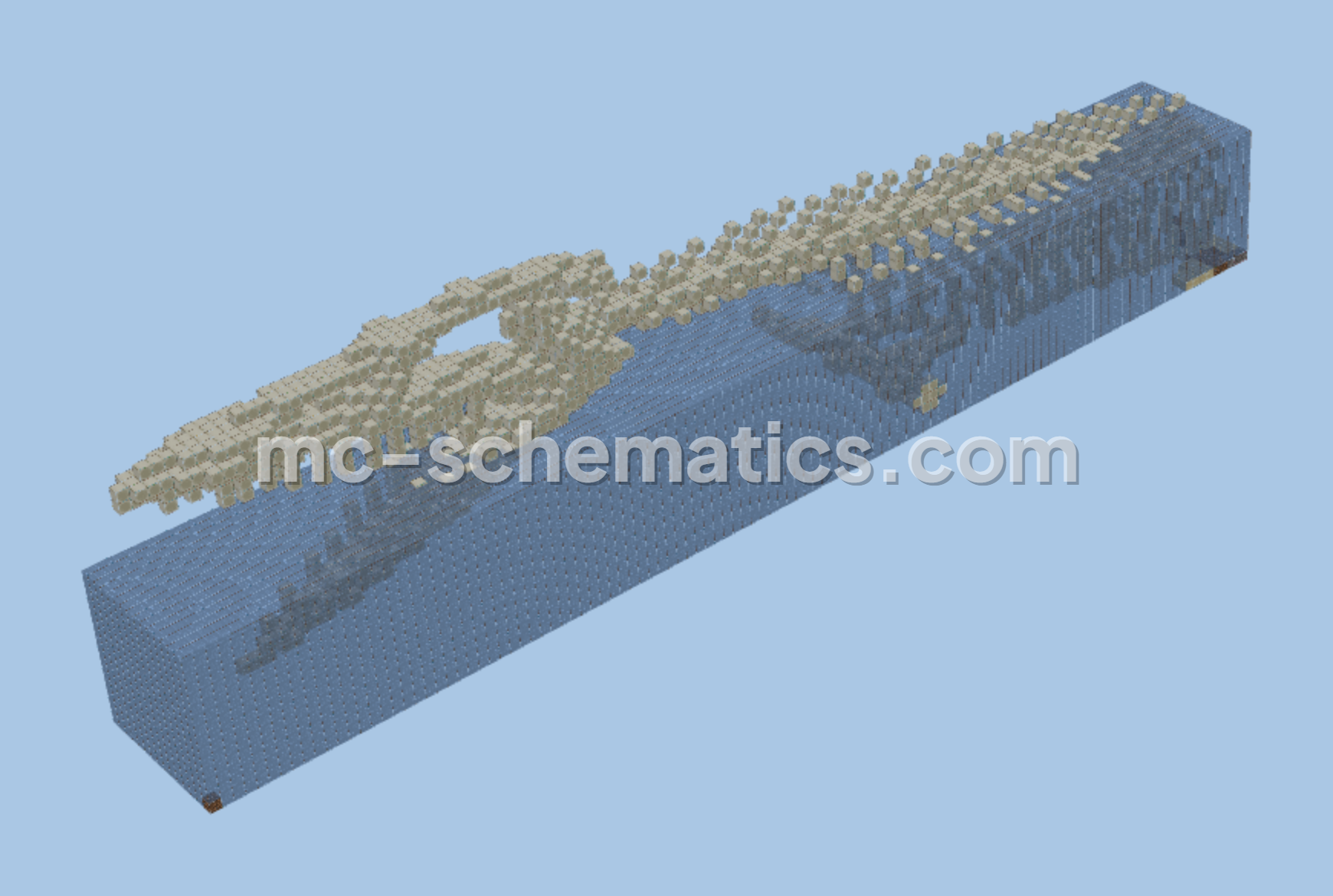Giant Skeleton Structure Minecraft schematic preview