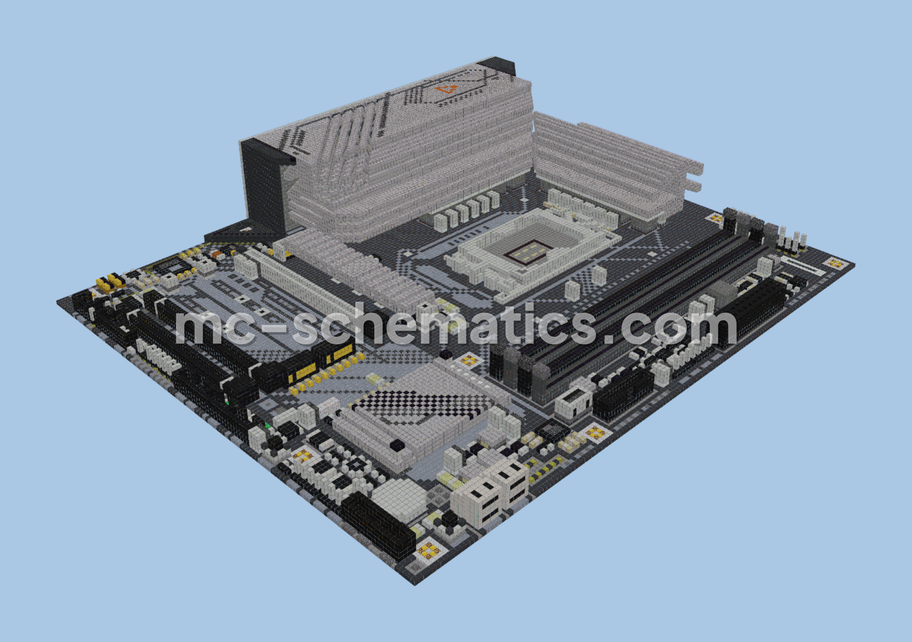 Gigabyte B660 Gaming X DDR4 Motherboard Replica Minecraft schematic preview