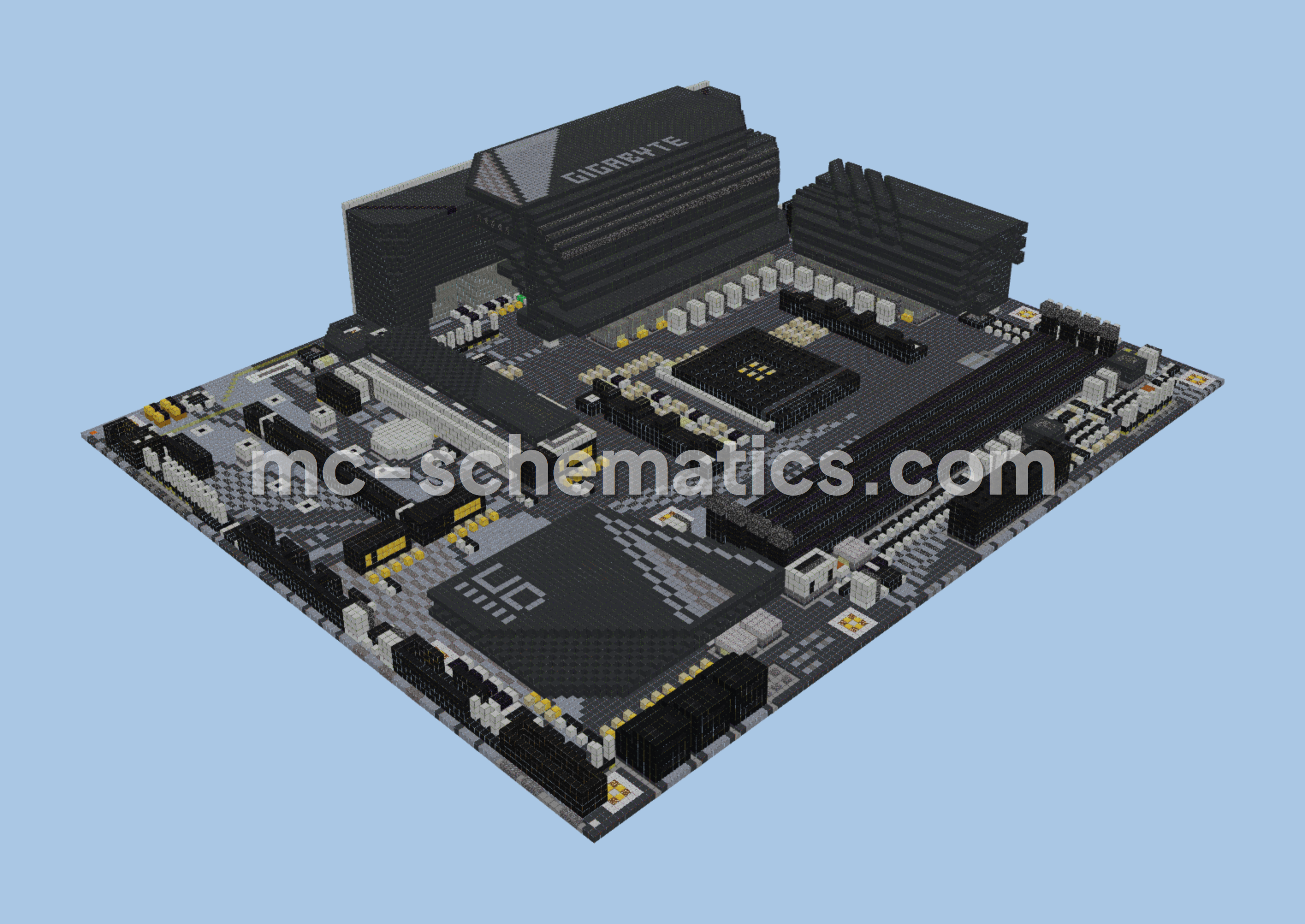 Gigabyte X570S UD Motherboard Schematic Minecraft schematic preview