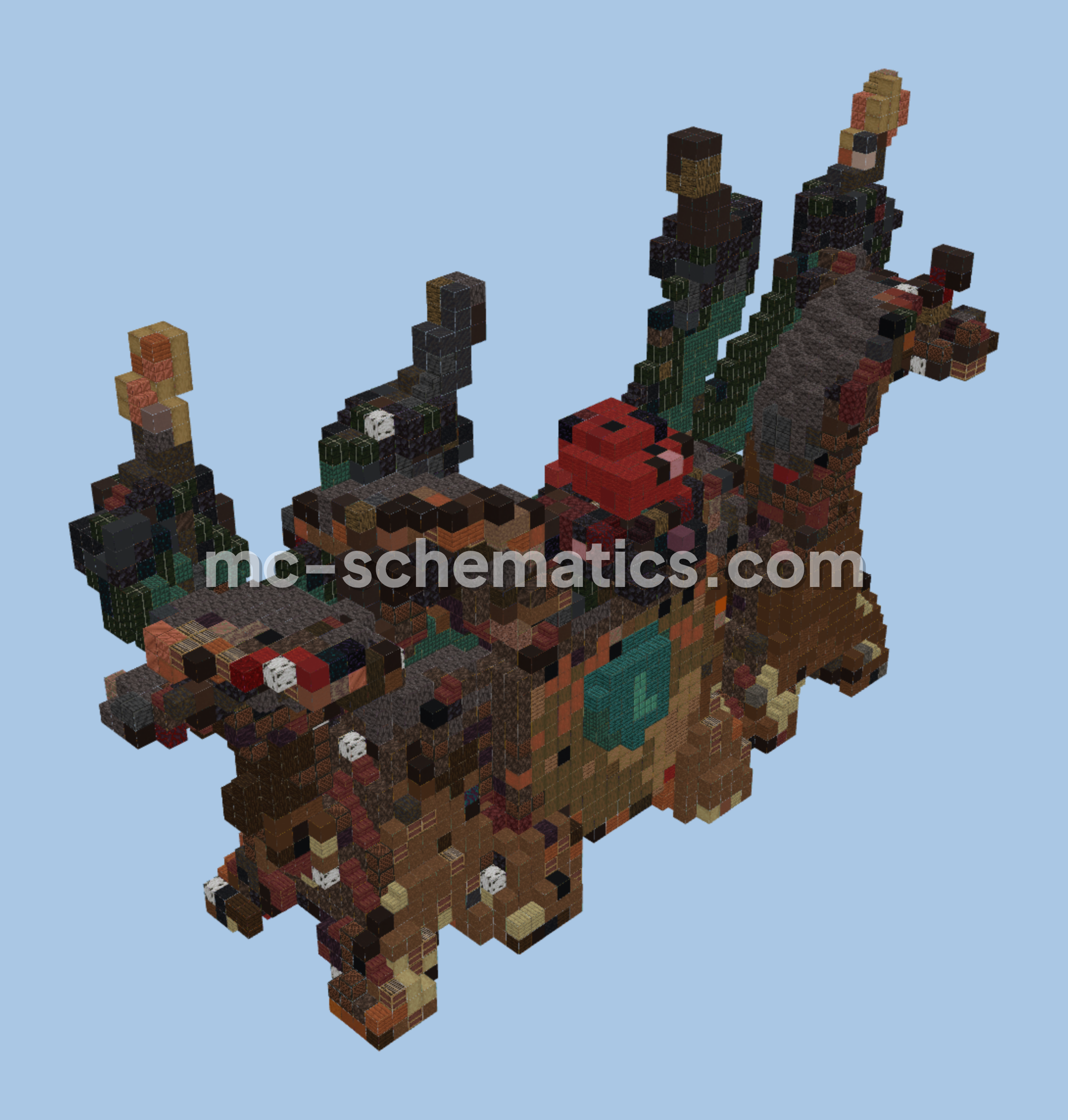 Gigantamax Rillaboom Minecraft Build Minecraft schematic preview