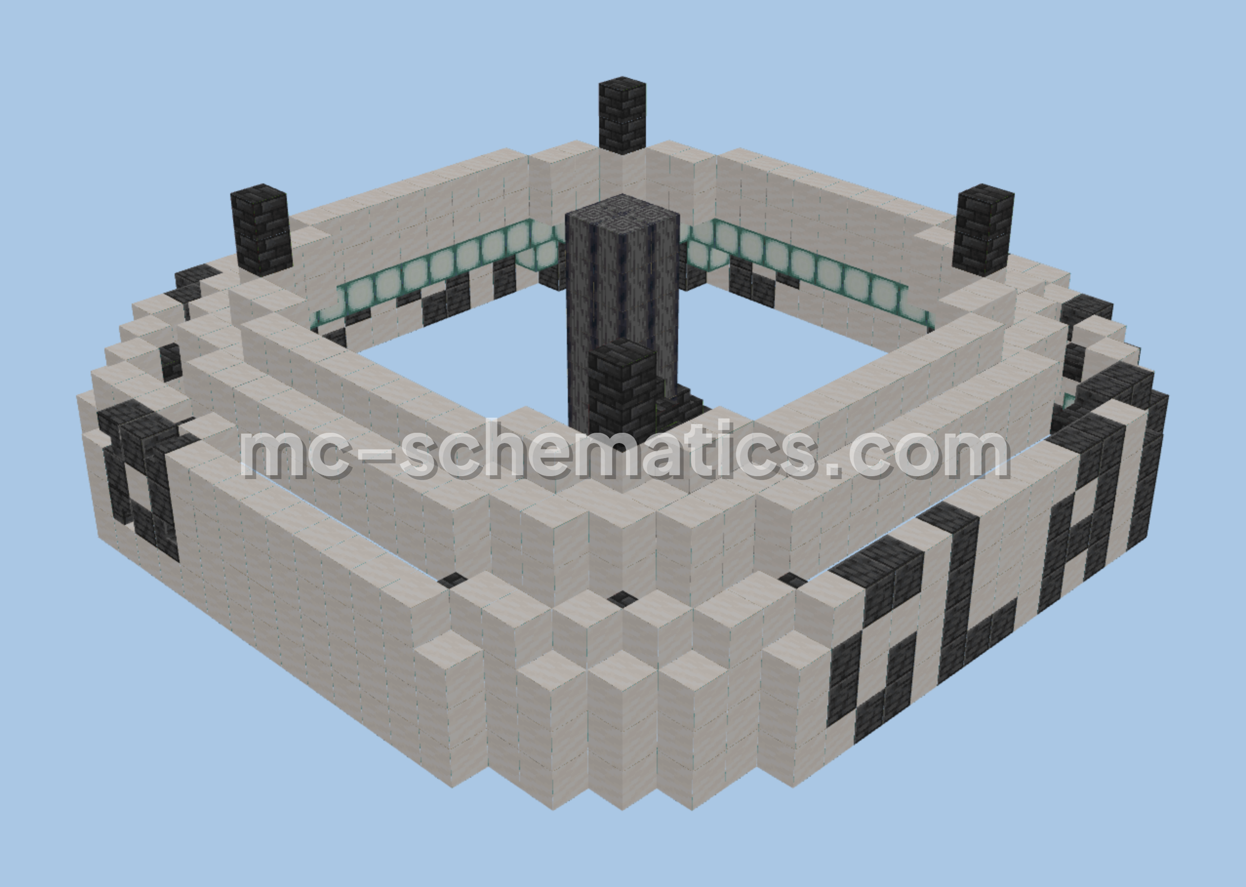 GLaDOS Portal Structure Minecraft schematic preview