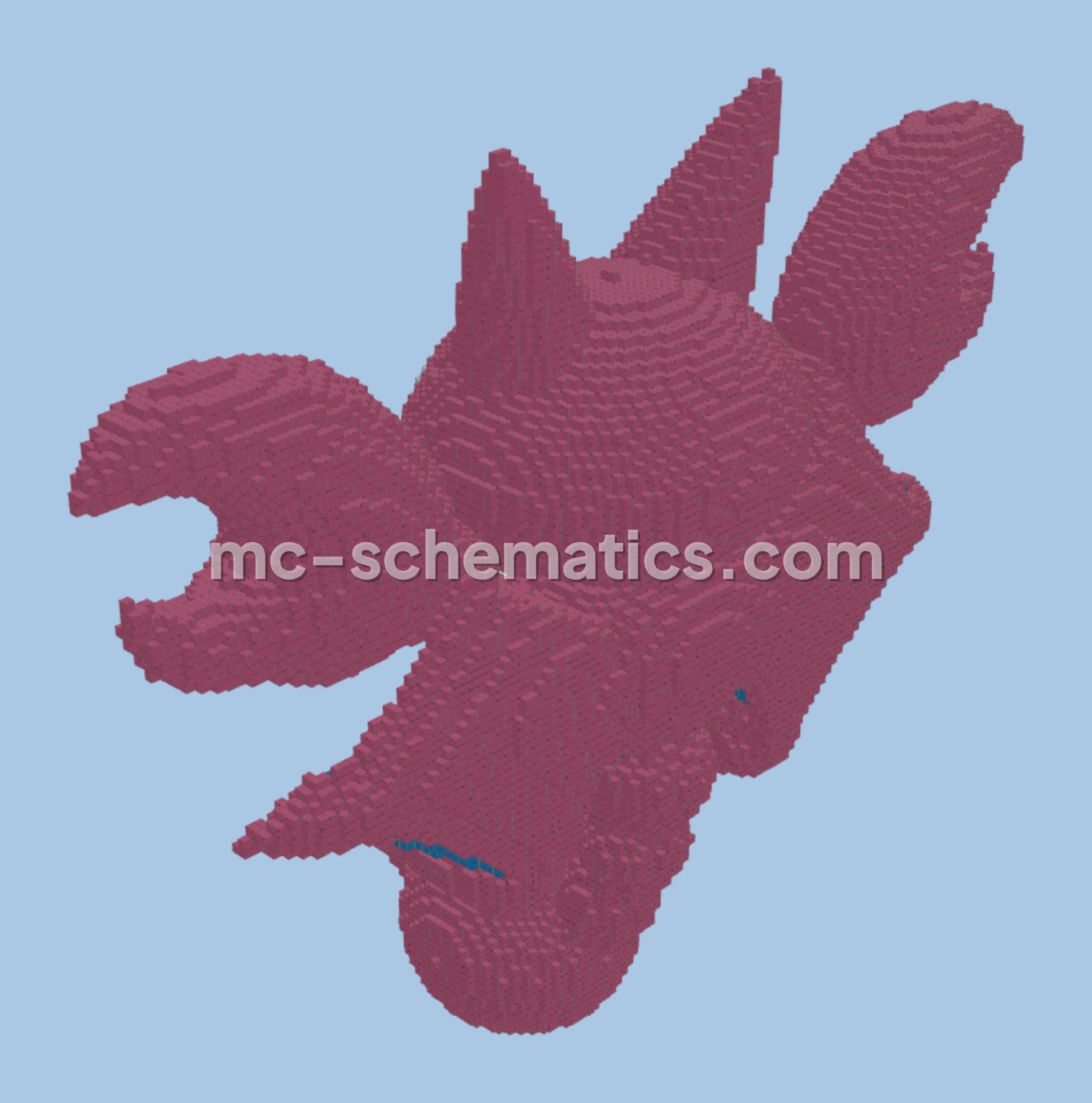 Gligar 3D Pokemon Build Minecraft schematic preview