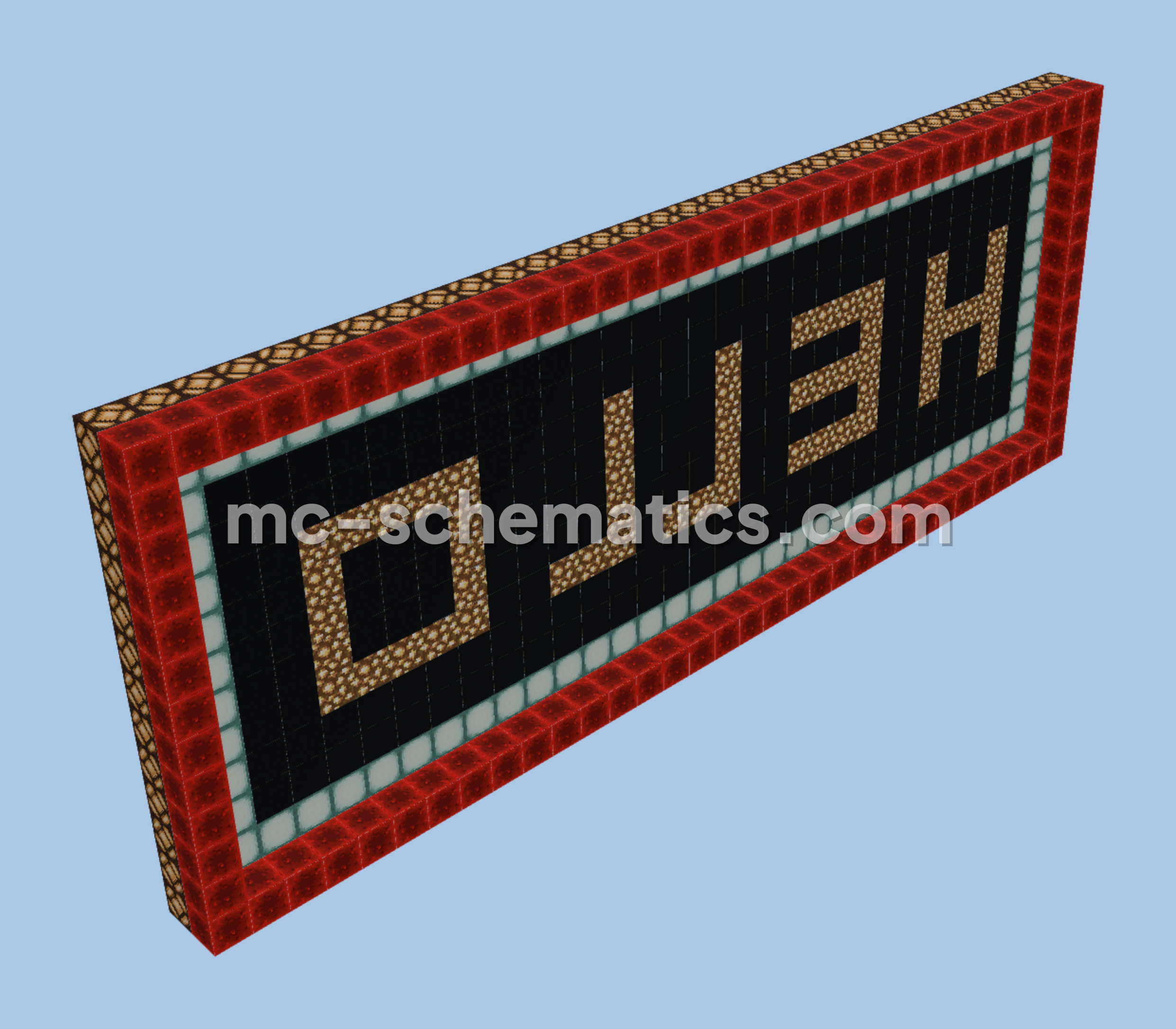 Glowing Hello Sign Minecraft schematic preview