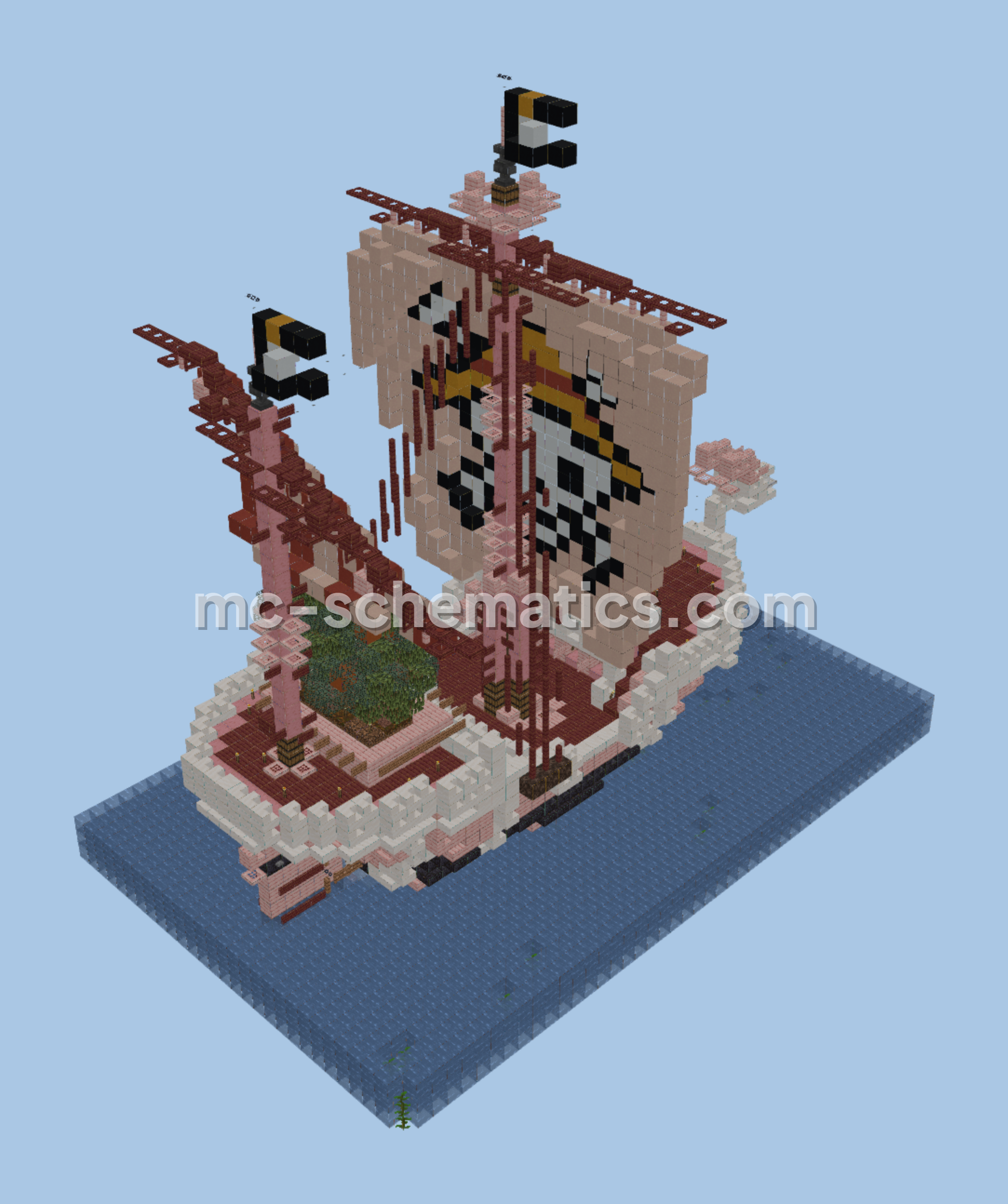 Going Merry Ship Model Minecraft schematic preview