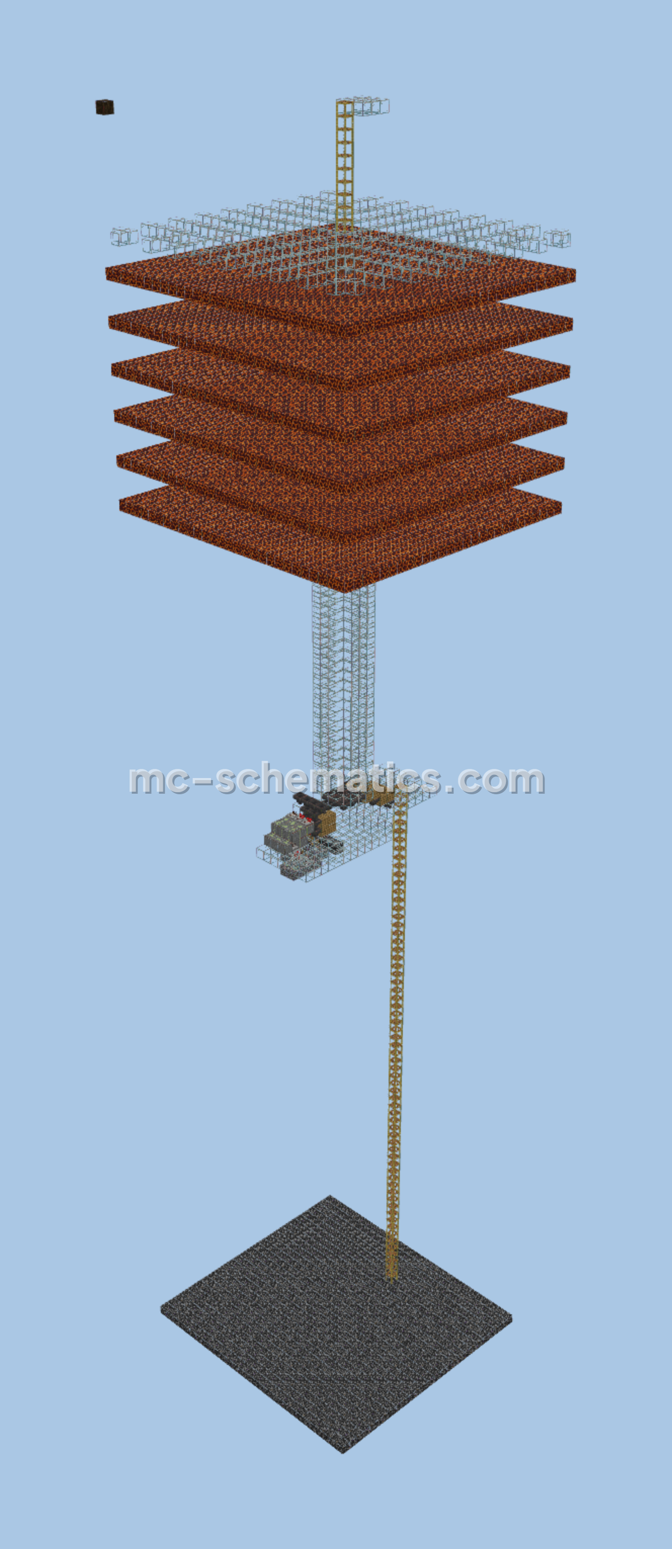 Easy Minecraft Gold Farm With Auto-Crafter Minecraft schematic
