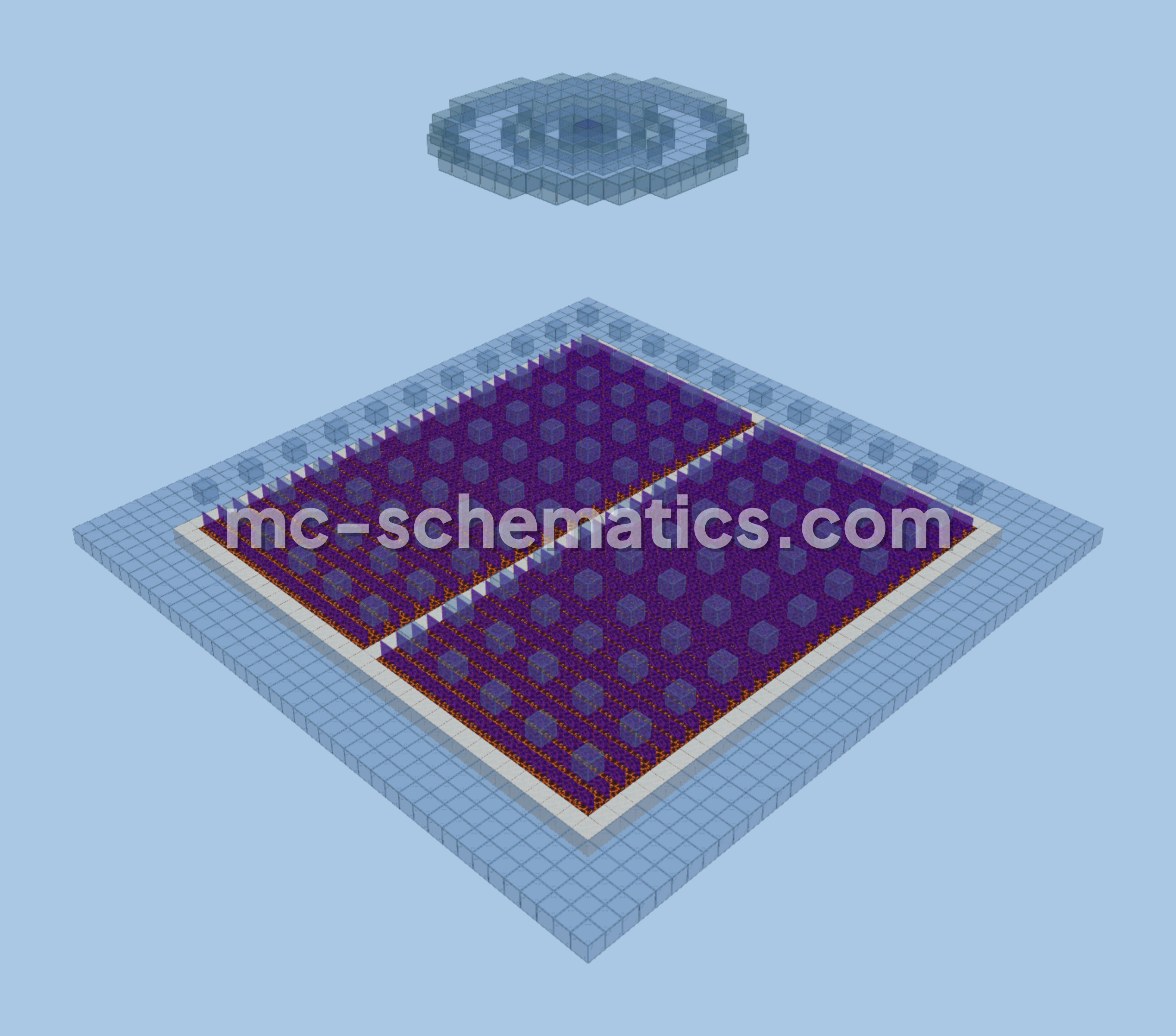 Gold Farm with Piglin and Rotten Flesh Production Minecraft schematic preview