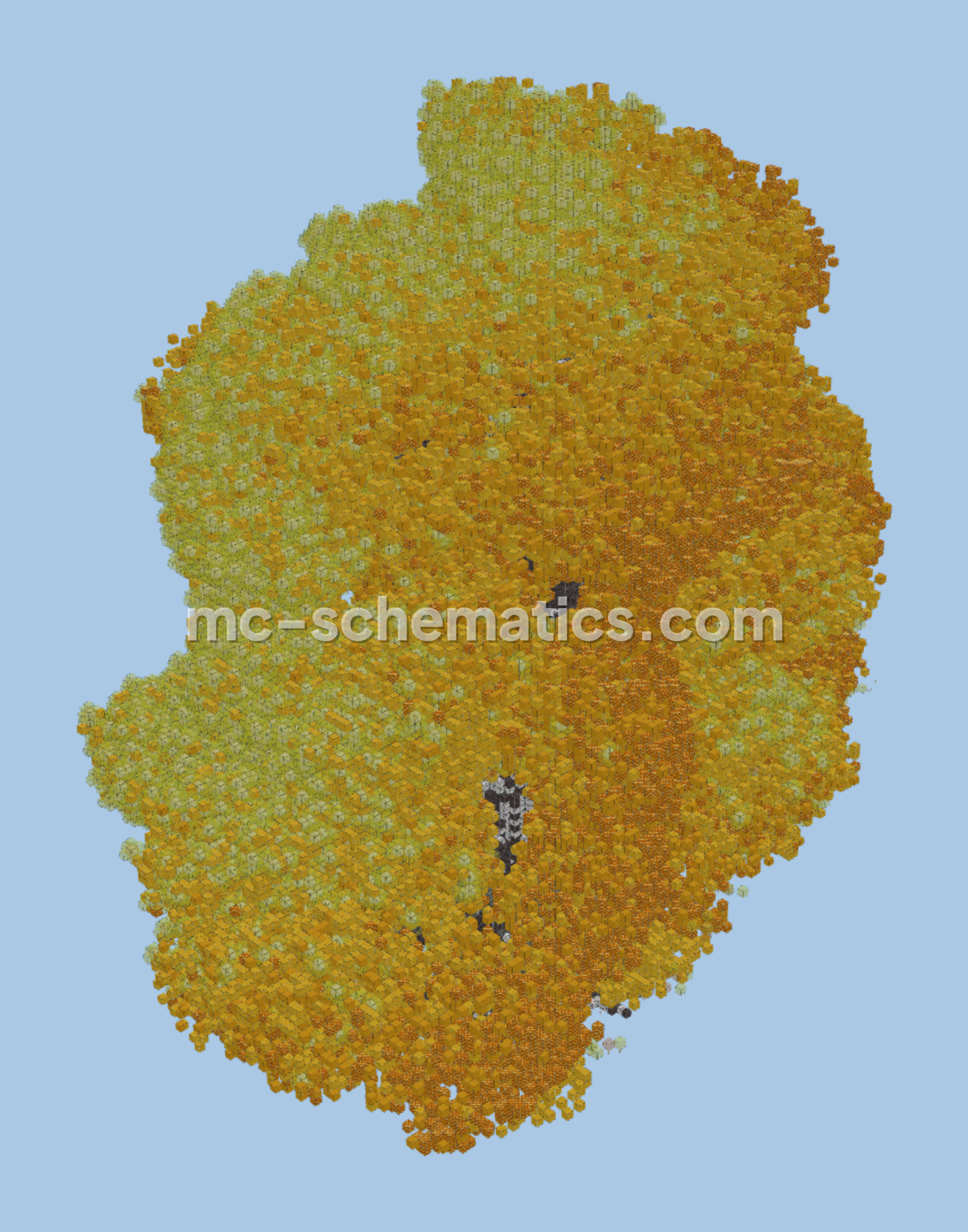 Golden Decorative Tree Minecraft schematic preview