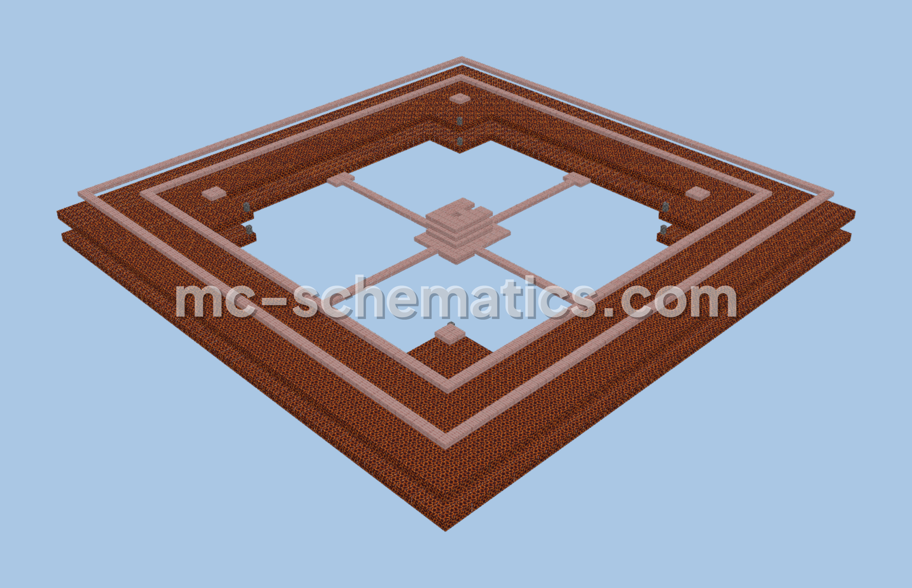 Golden Pig Farm Structure Minecraft schematic preview