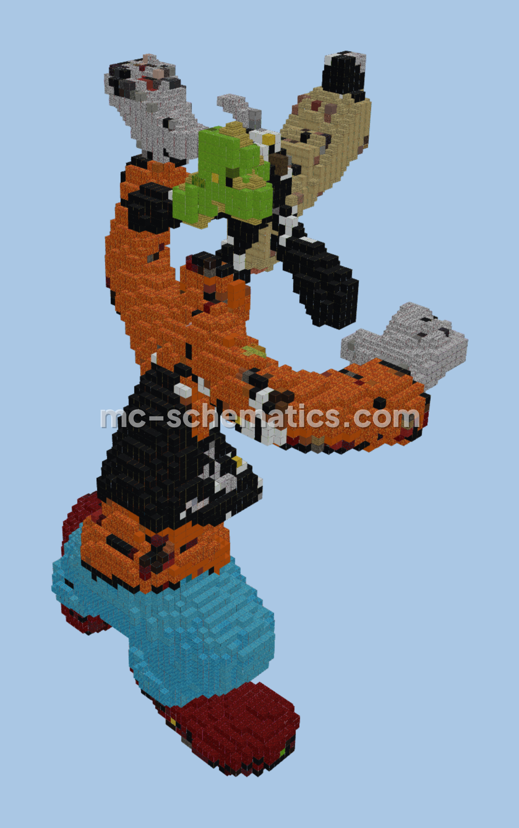 Goofy Character Build Minecraft schematic preview