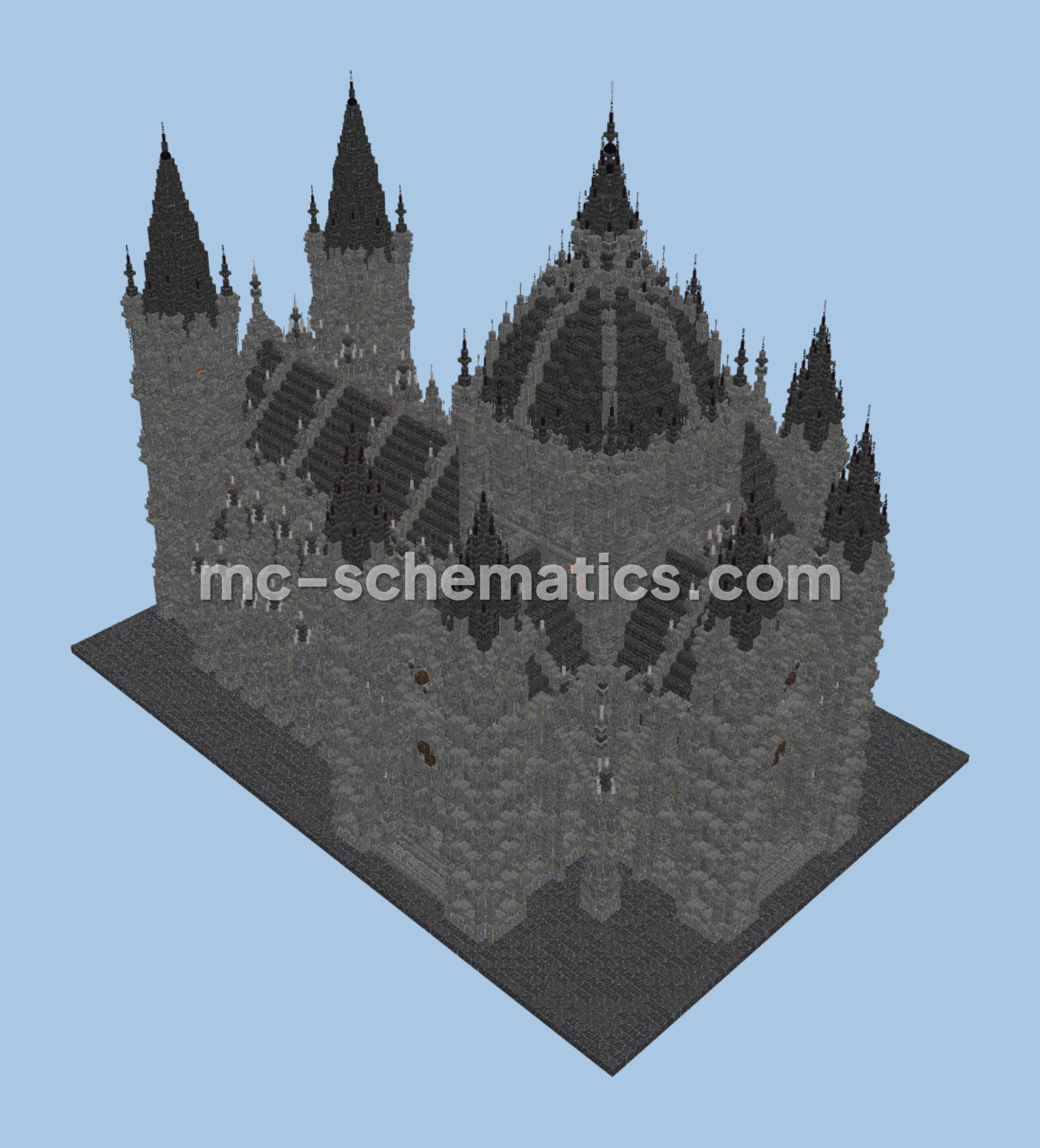 Gothic Cathedral - Medieval Style Minecraft schematic preview