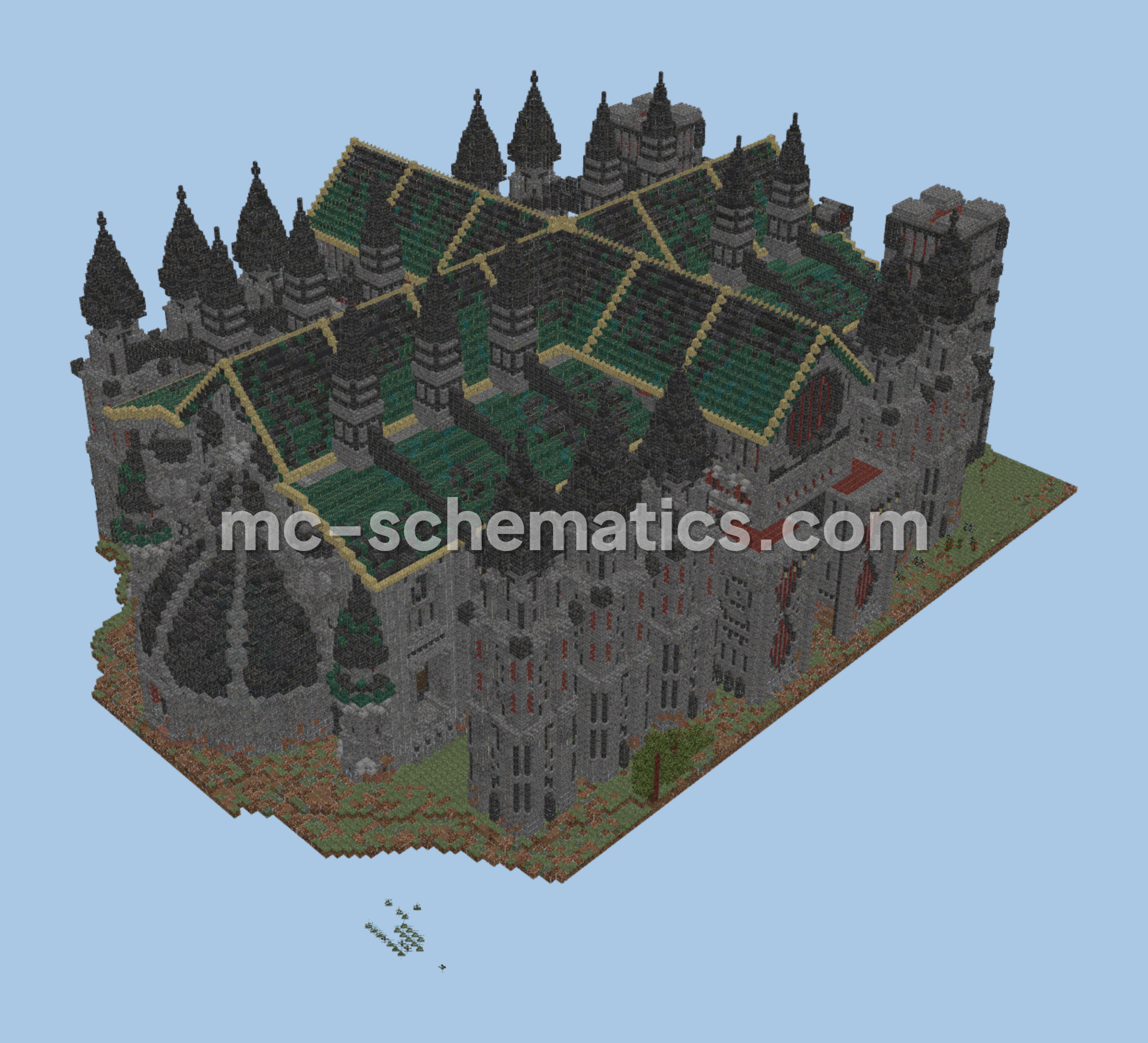 Gothic Cathedral Structure Minecraft schematic preview