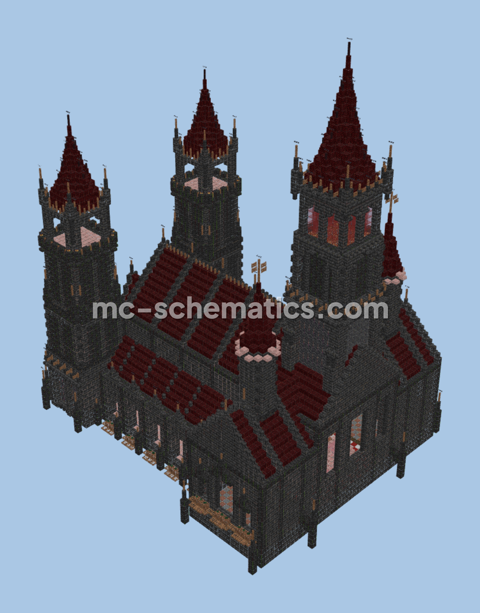 Gothic Cathedral Build Minecraft schematic preview