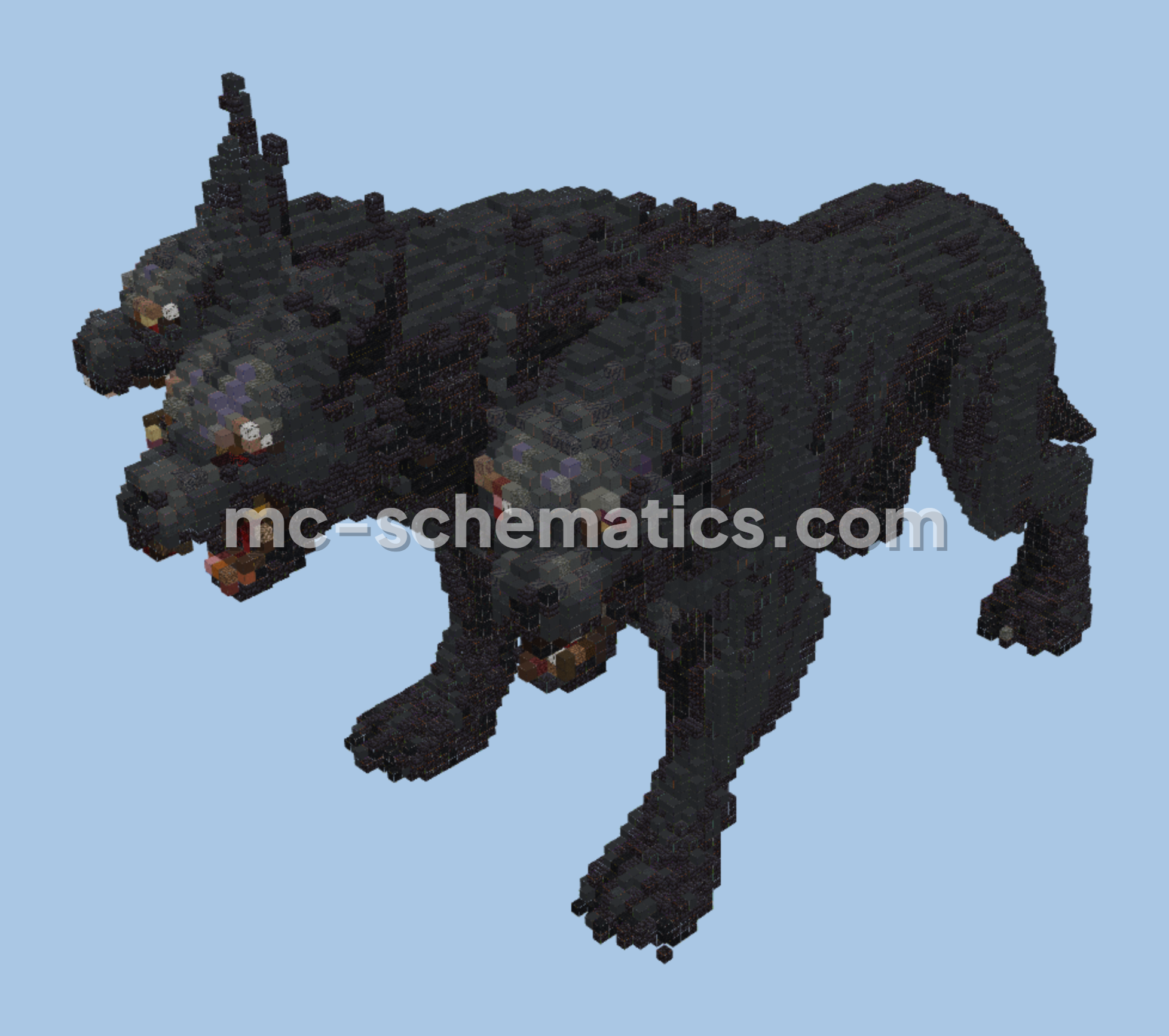 Gothic Cerberus Structure Minecraft schematic preview