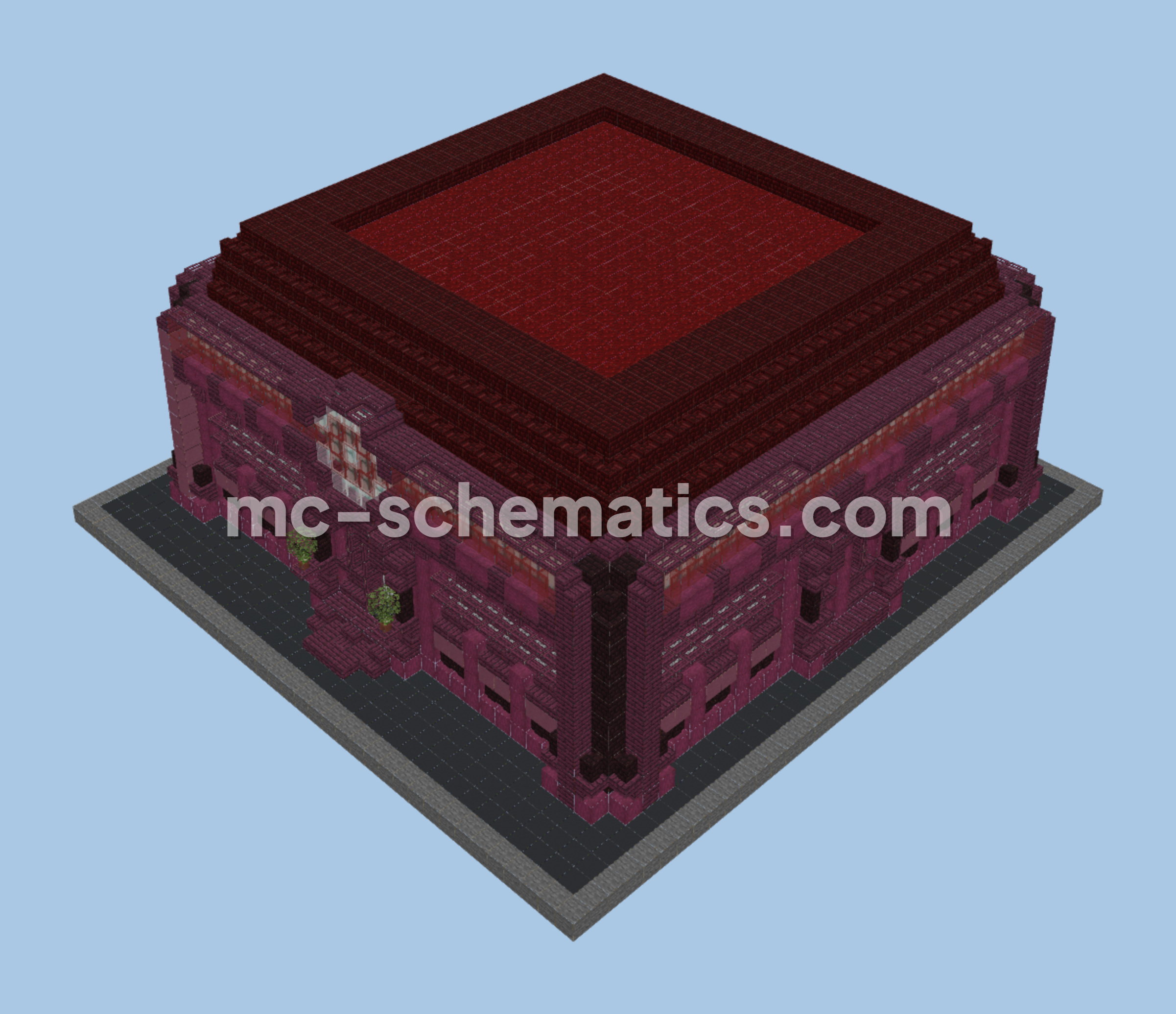 Gothic Dark Pokemon Gym Structure Minecraft schematic preview