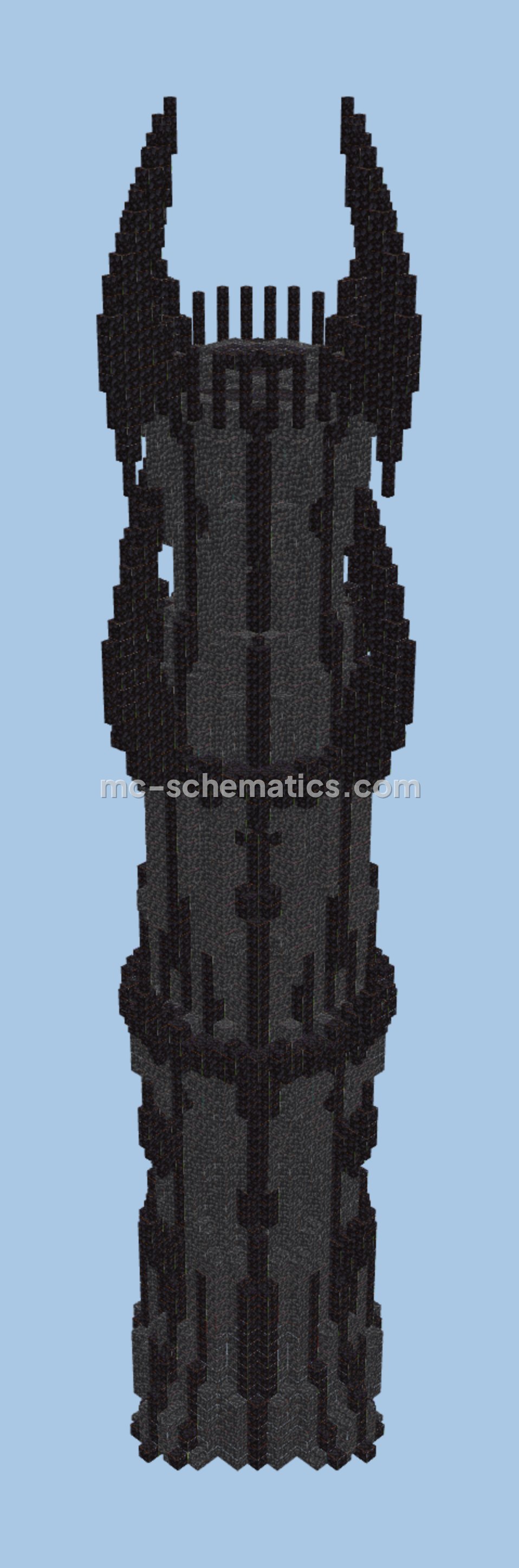 Gothic Dark Tower Minecraft schematic preview