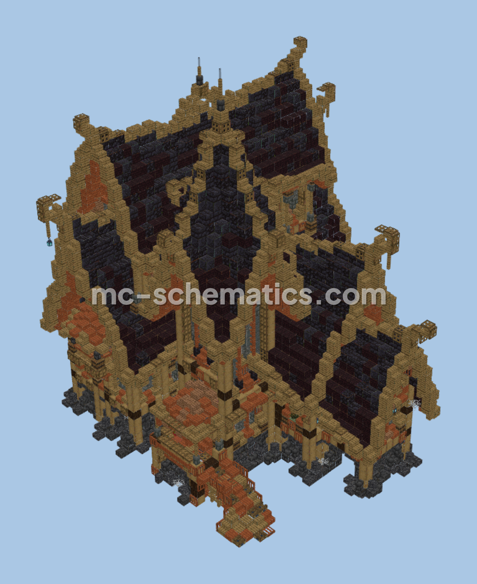 Gothic Haunted Mansion Minecraft schematic preview