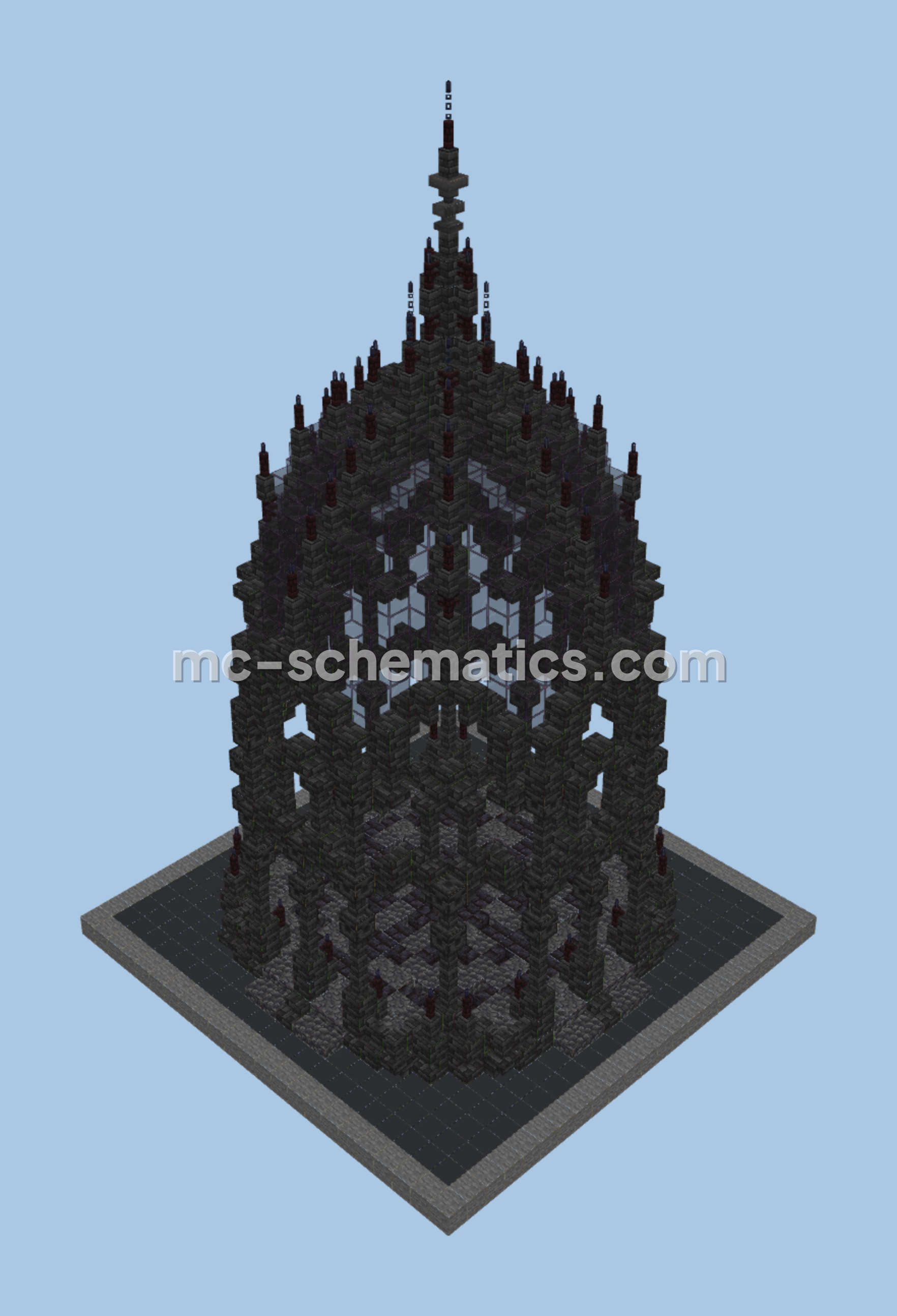 Gothic Medieval Bandstand Minecraft schematic preview