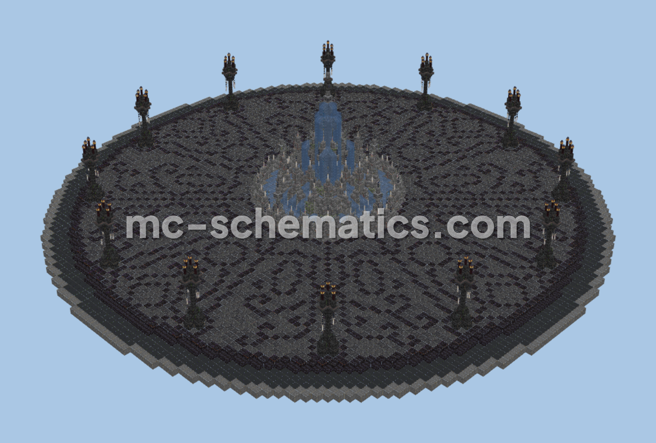 Gothic Square Structure Minecraft schematic preview