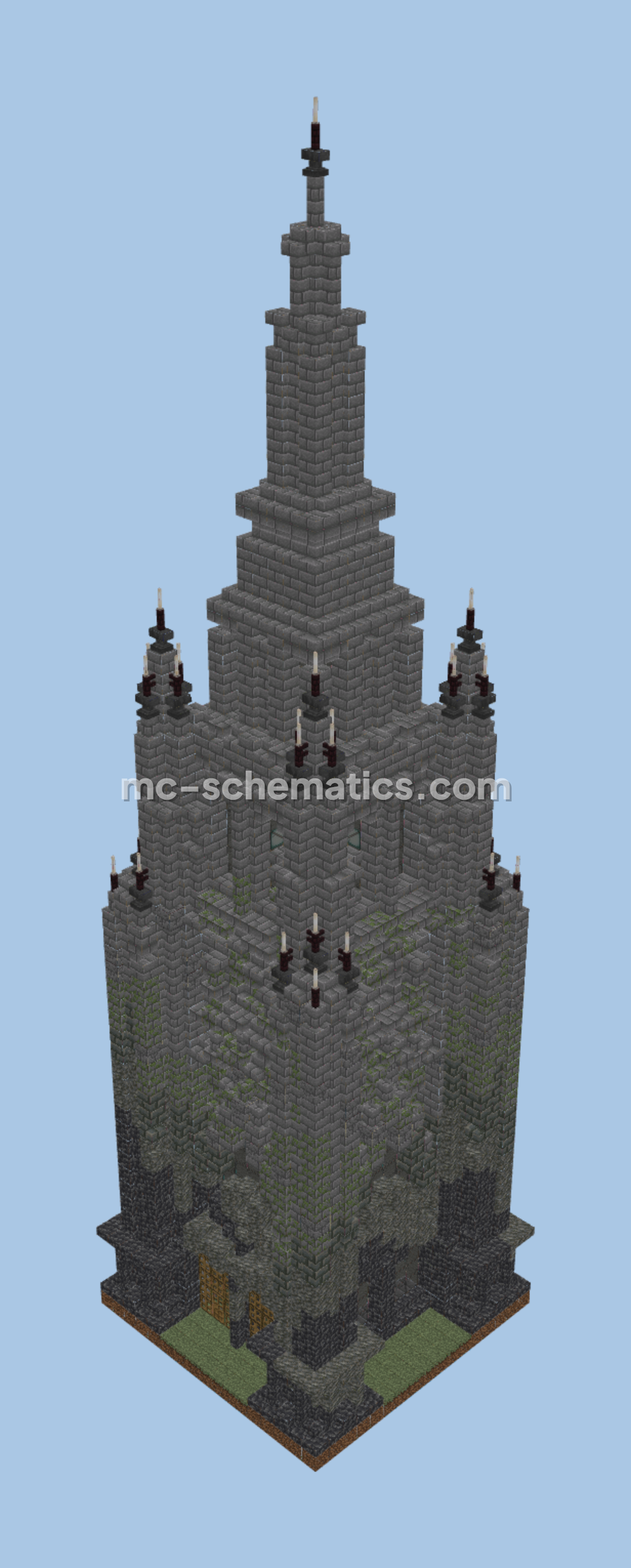 Gothic Wizard Tower Minecraft schematic preview