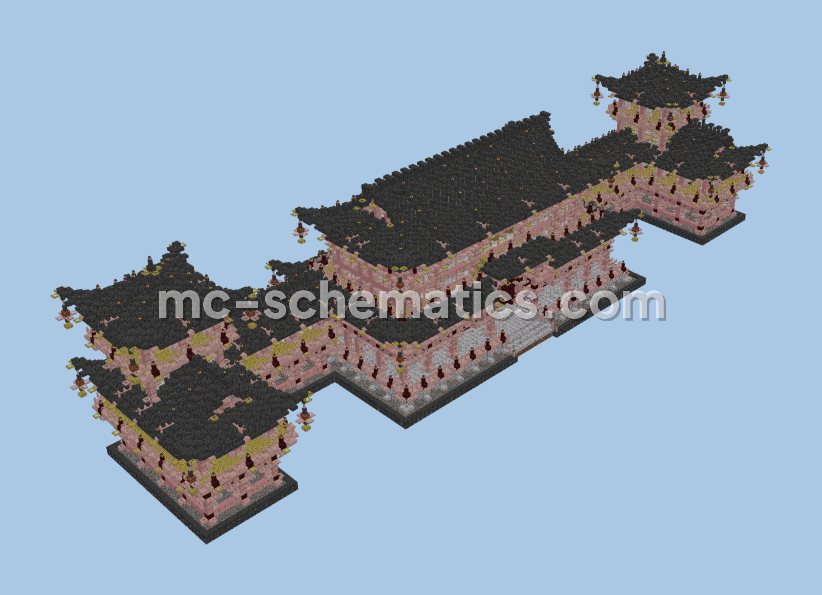 Grand Chinese Mansion Minecraft schematic