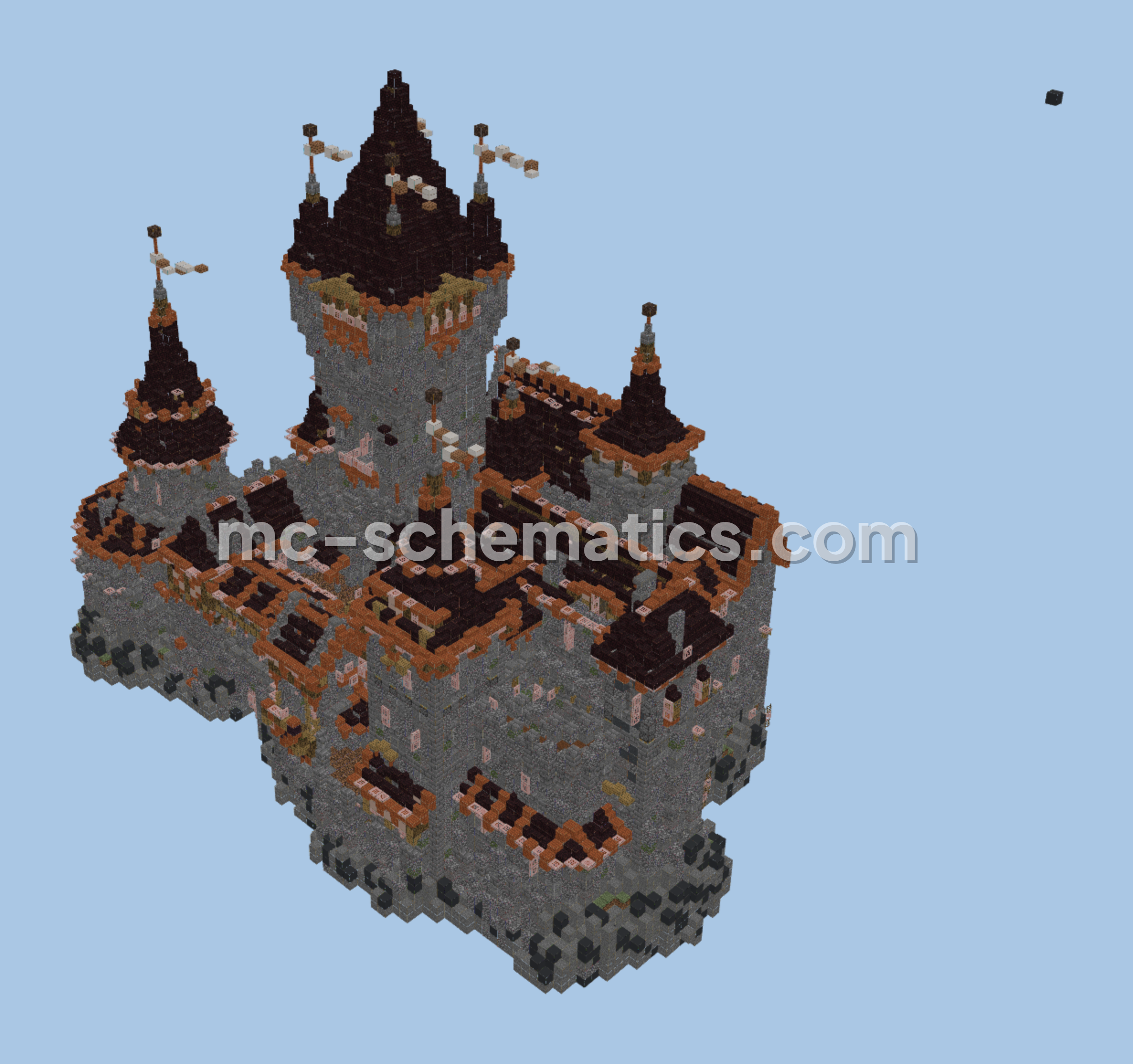 Grand Fortified Medieval Stone Castle Minecraft schematic